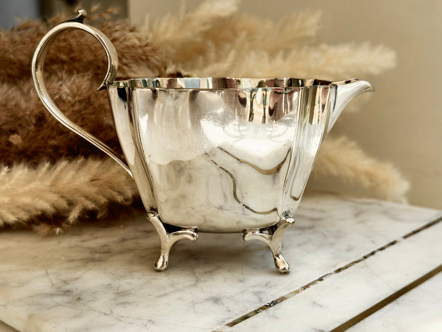 Antique English Silver Plated Cream Jug – Robert Pringle & Sons, c.1930s