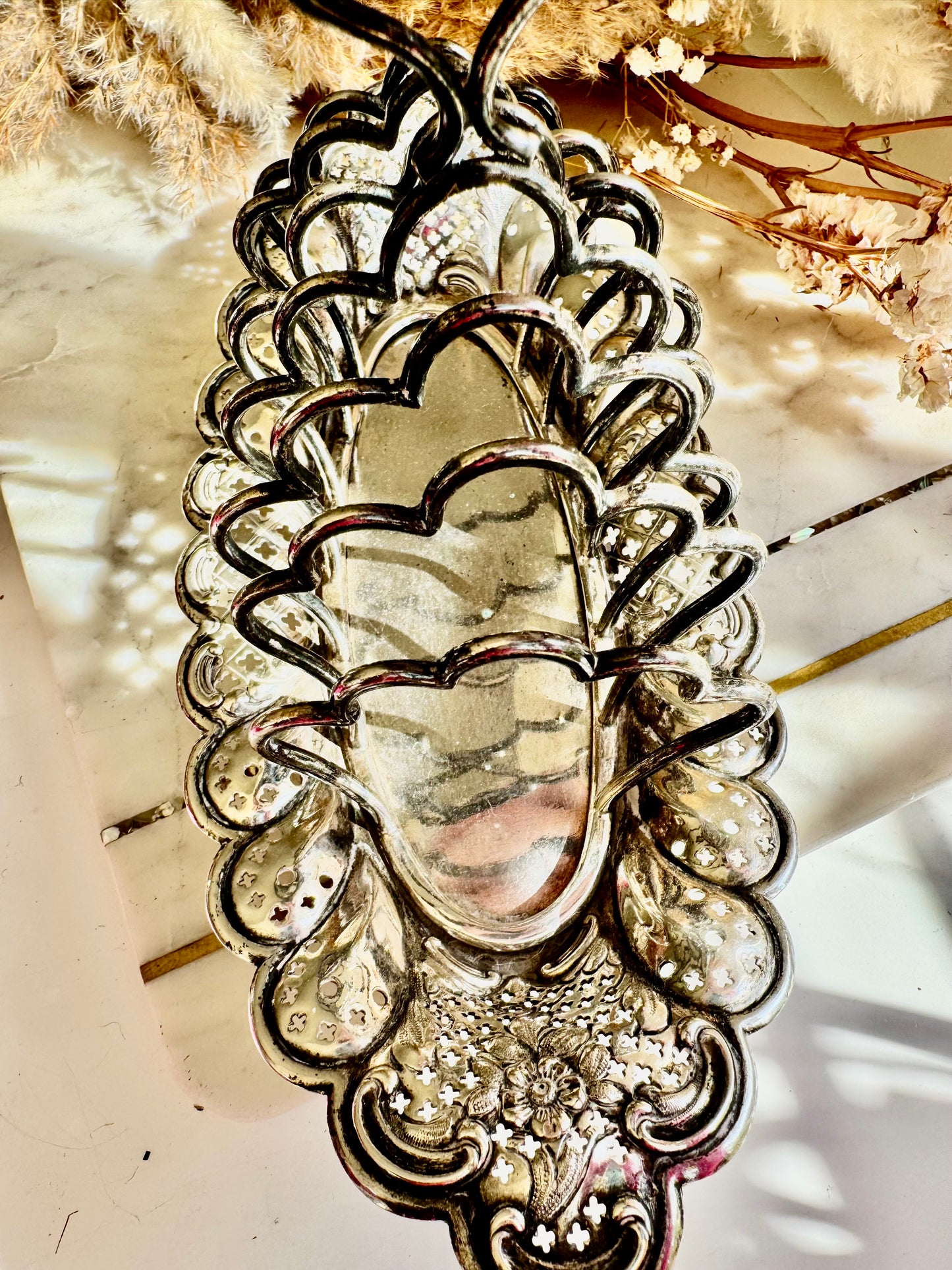 Antique Silver Plated Toast Rack with Pierced Tray by John Gilbert & Sons