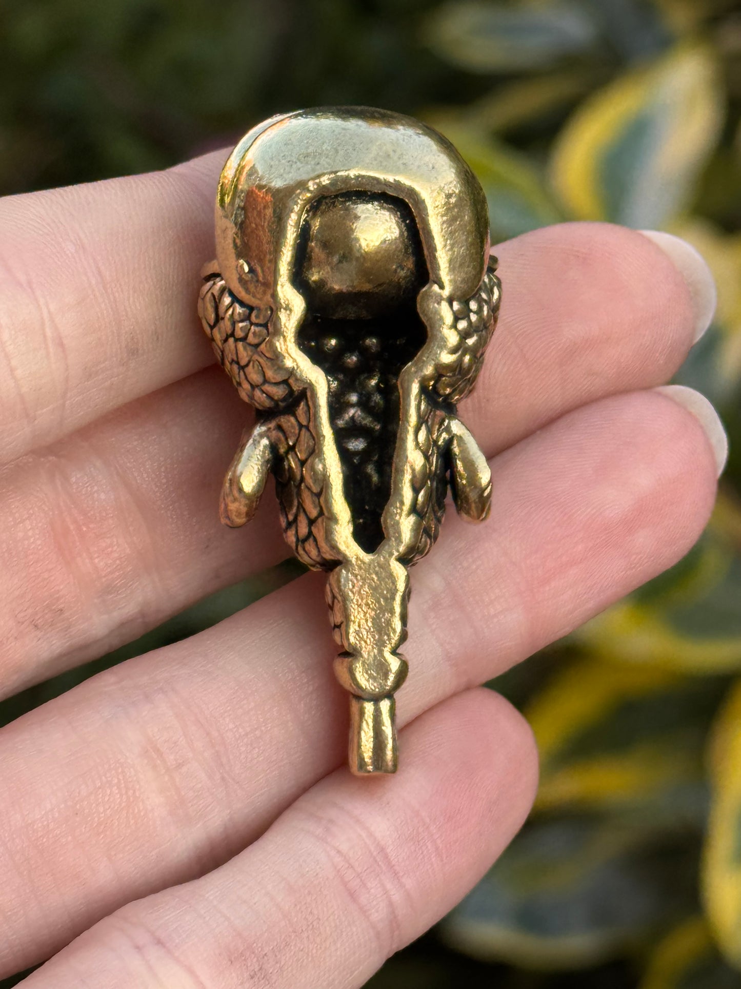 Brass Anglerfish Figurine – Deep Sea Monster Sculpture