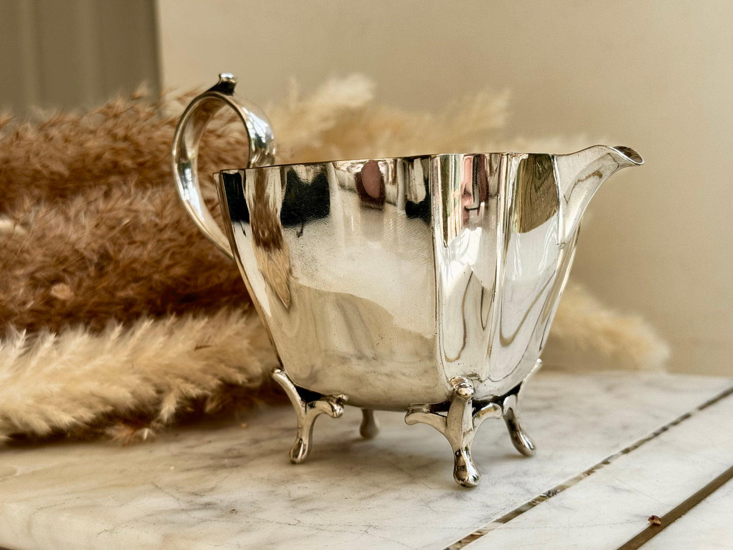 Antique English Silver Plated Cream Jug – Robert Pringle & Sons, c.1930s