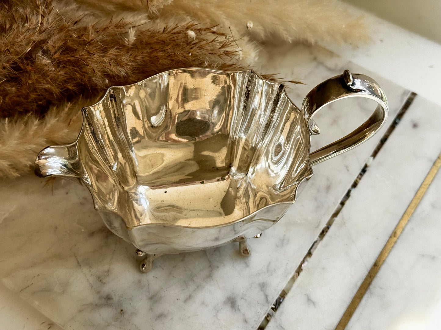 Antique English Silver Plated Cream Jug – Robert Pringle & Sons, c.1930s