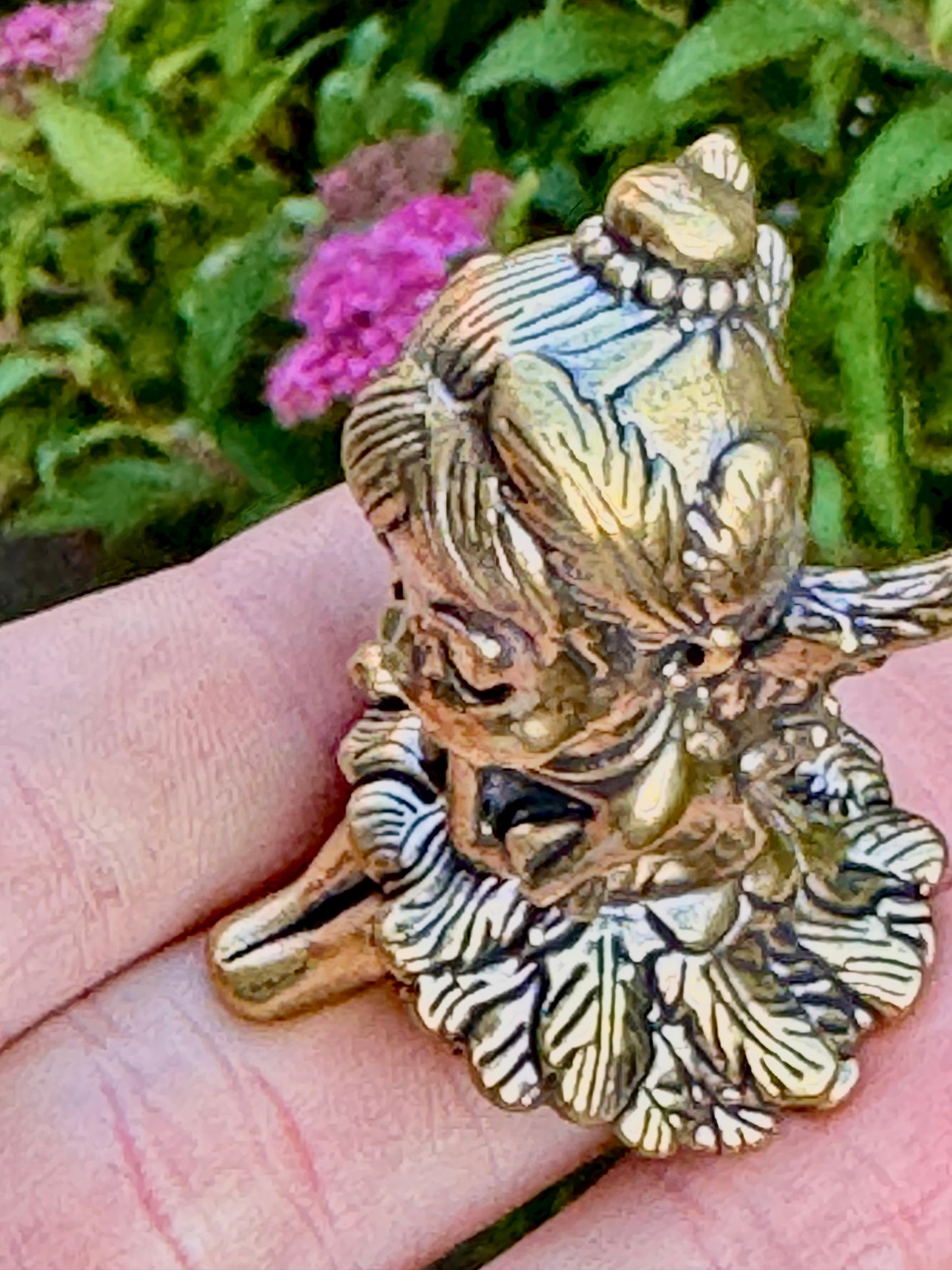 Whisper of a Dream, Brass Pixie Figurine – Sleeping Ballerina with Wings