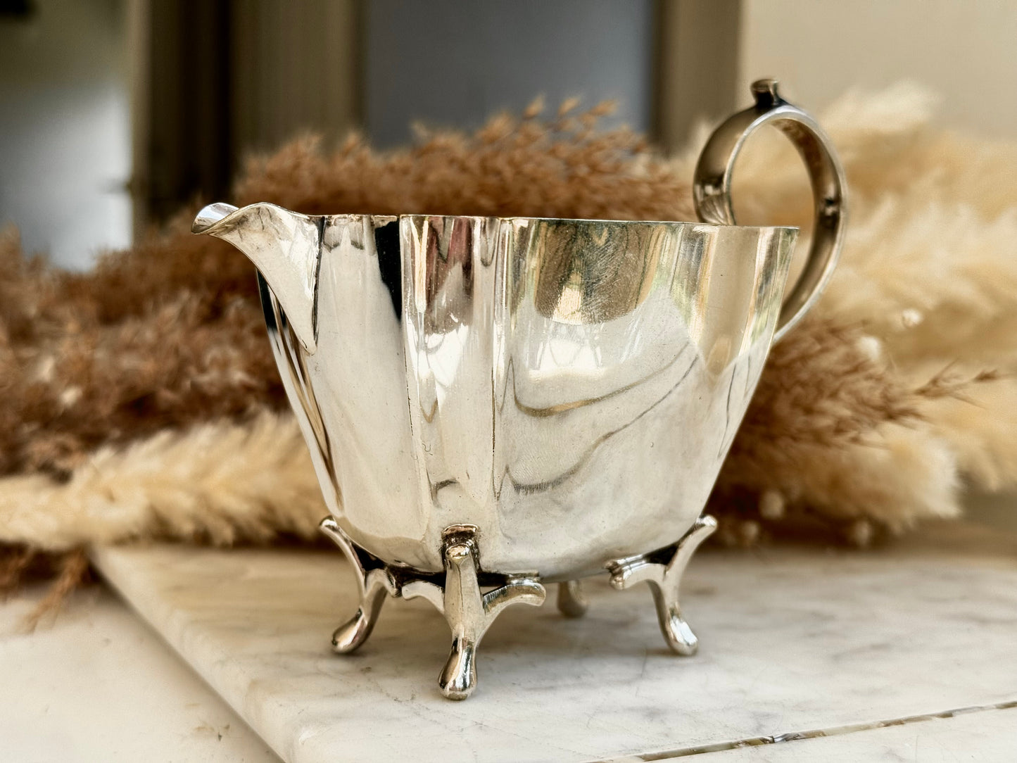 Antique English Silver Plated Cream Jug – Robert Pringle & Sons, c.1930s
