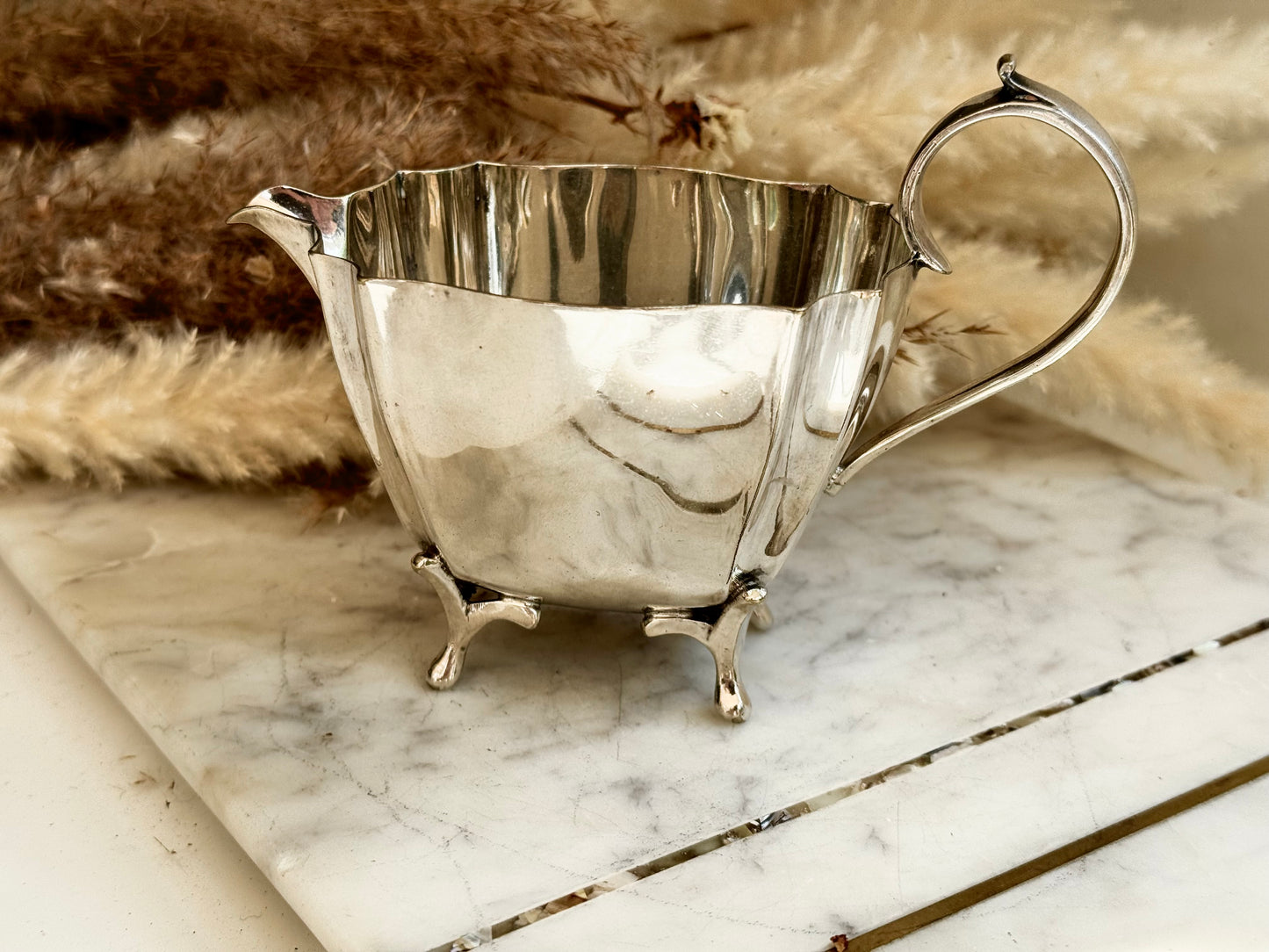Antique English Silver Plated Cream Jug – Robert Pringle & Sons, c.1930s