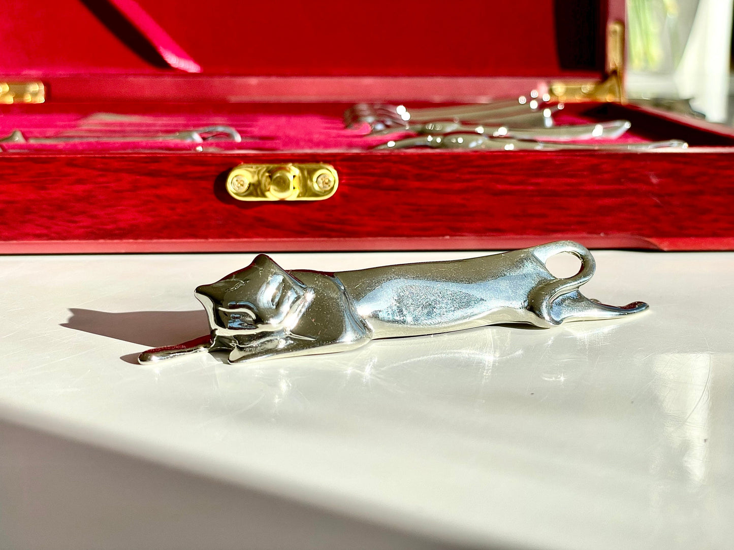Art Deco cutlery rests, Cat Dog Rabbit Swan Knife Rests, copy of CHRISTOFLE GALLIA, Dinning decor, Table ornament
