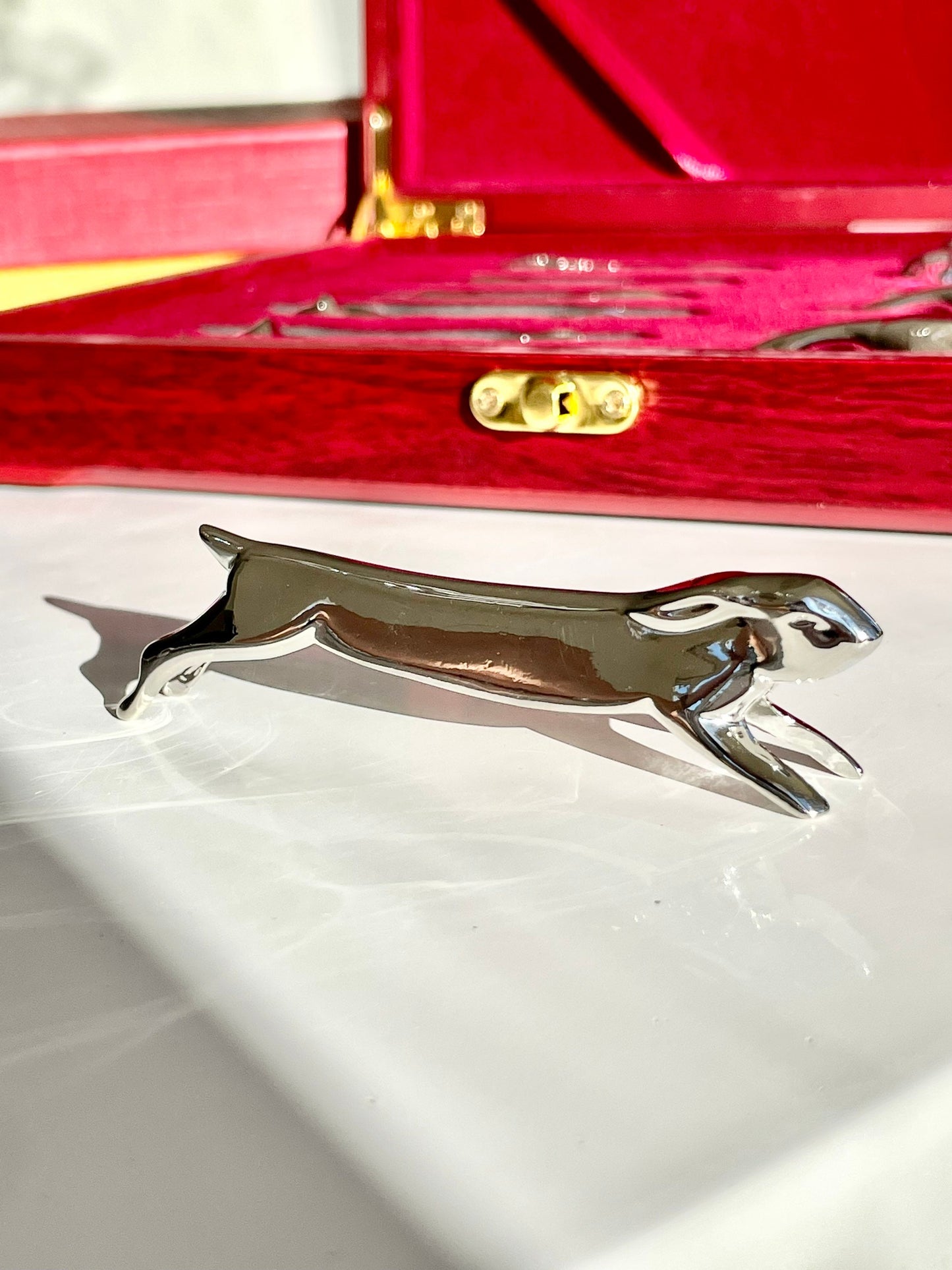 Art Deco cutlery rests, Cat Dog Rabbit Swan Knife Rests, copy of CHRISTOFLE GALLIA, Dinning decor, Table ornament