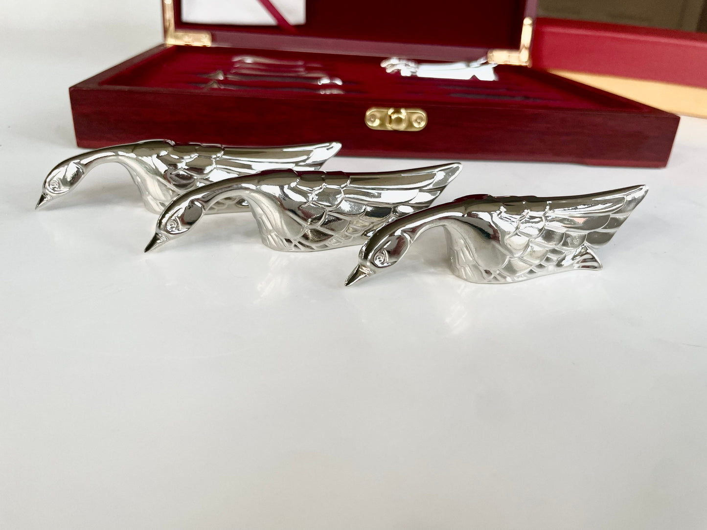 Art Deco cutlery rests, Cat Dog Rabbit Swan Knife Rests, copy of CHRISTOFLE GALLIA, Dinning decor, Table ornament
