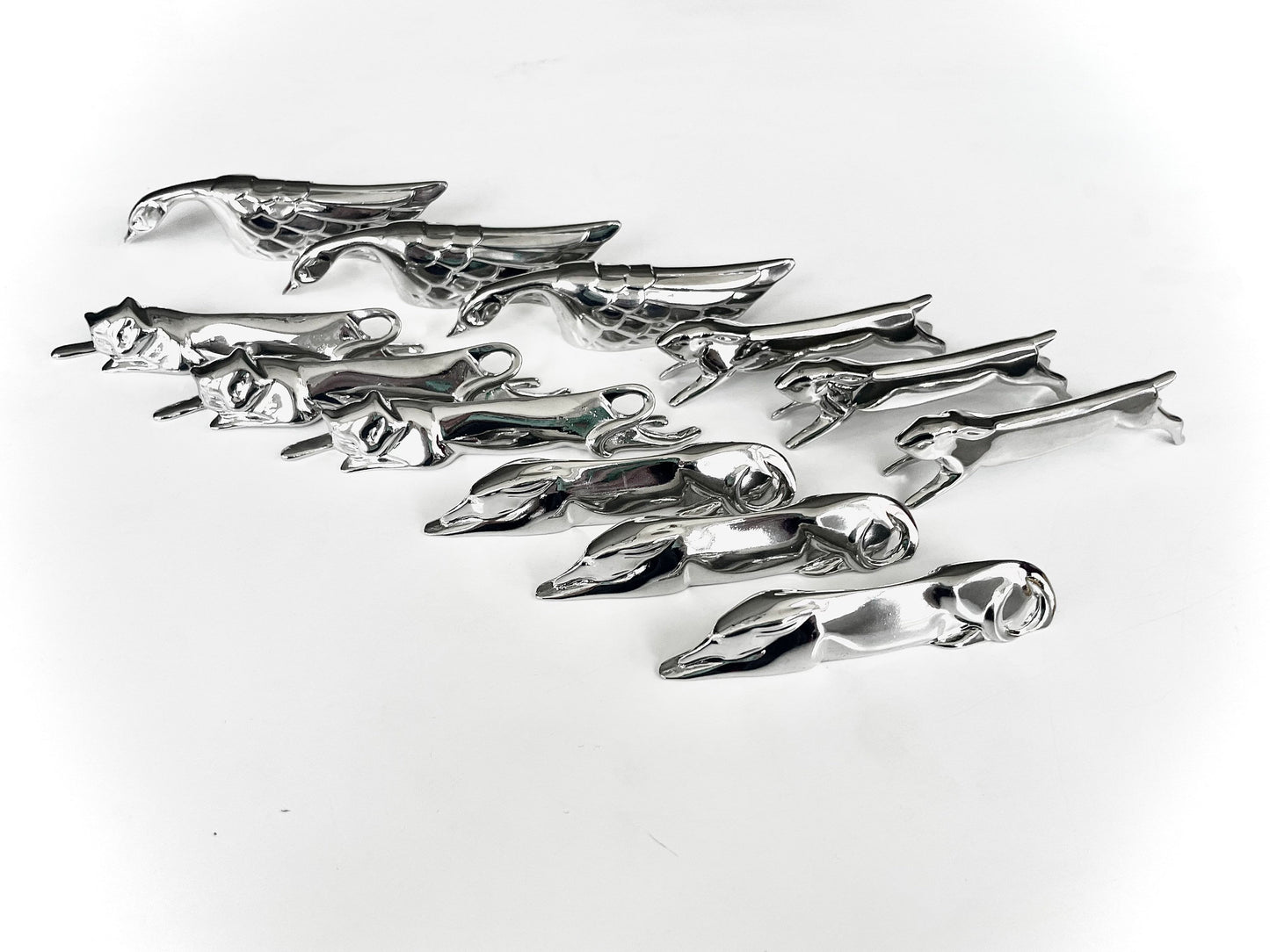 Art Deco cutlery rests, Cat Dog Rabbit Swan Knife Rests, copy of CHRISTOFLE GALLIA, Dinning decor, Table ornament
