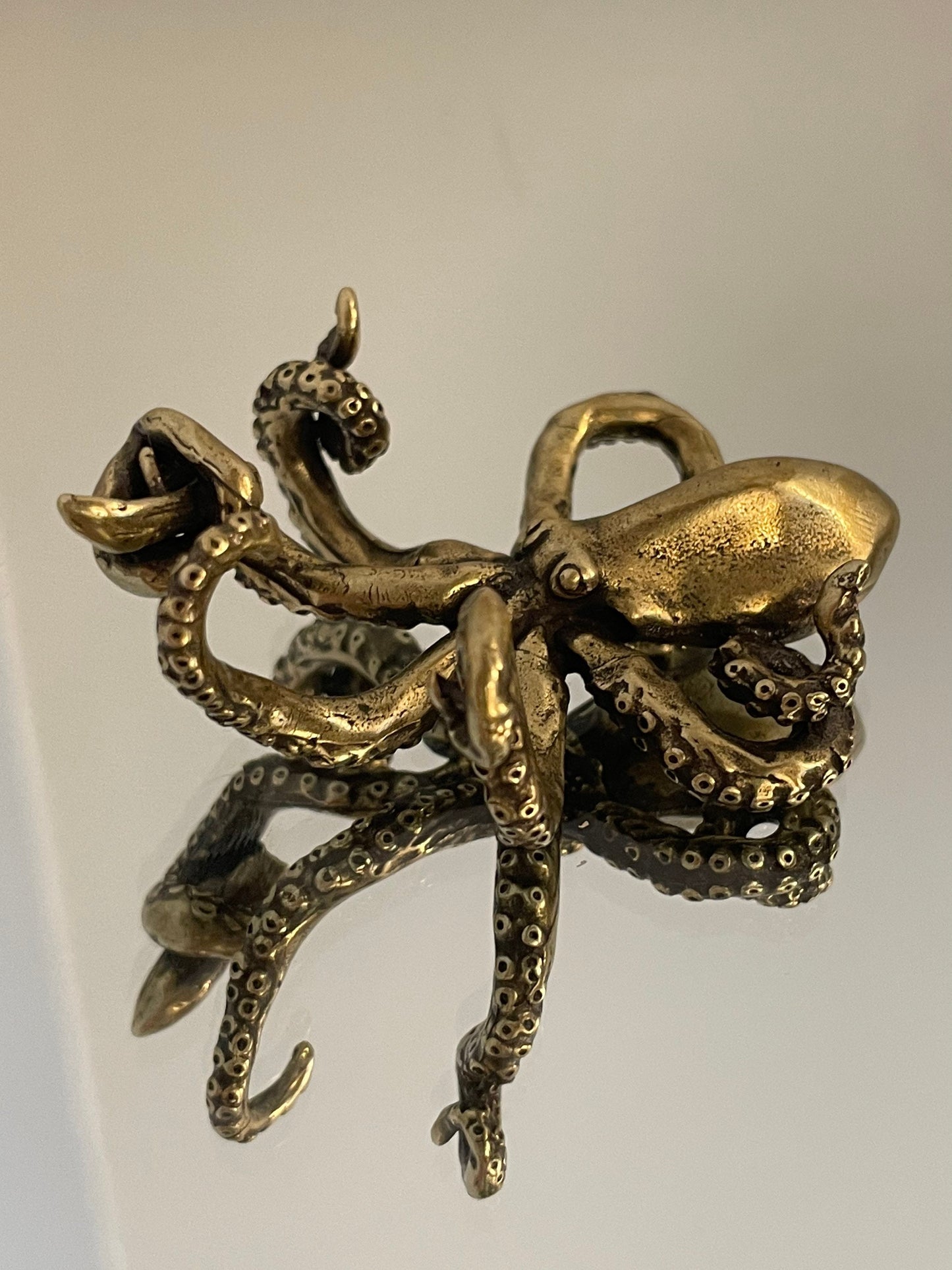 Kraken statuette, Fine octopus, figurine pen holder, brush rest, sea creature statue, desktop decor, creative gift, boss gift