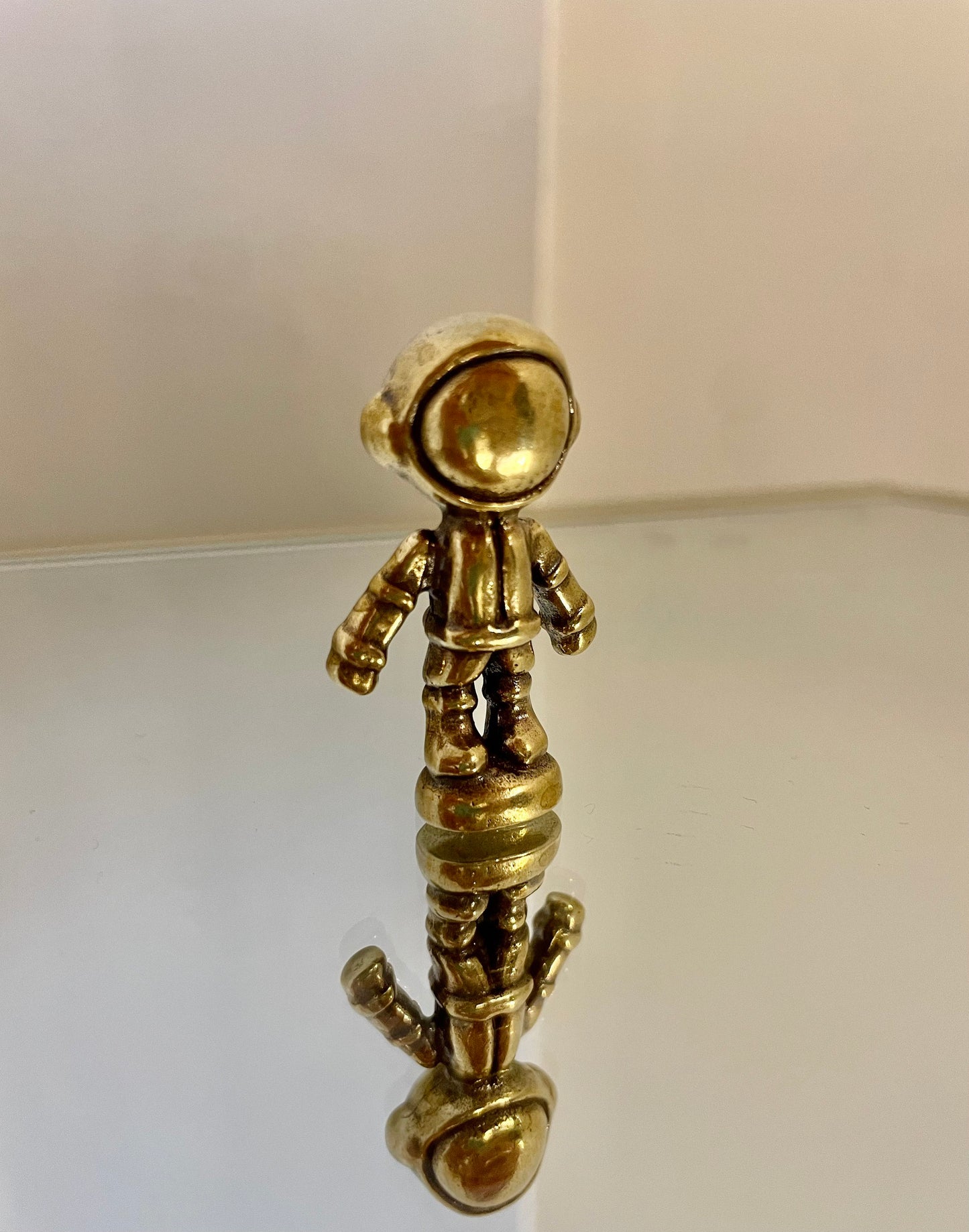 Wandering Astronaut, Solid Brass Cast Spaceman Figurine, Lost Wax Casting, Craft Figurine, Space lover gift, Alien figurine