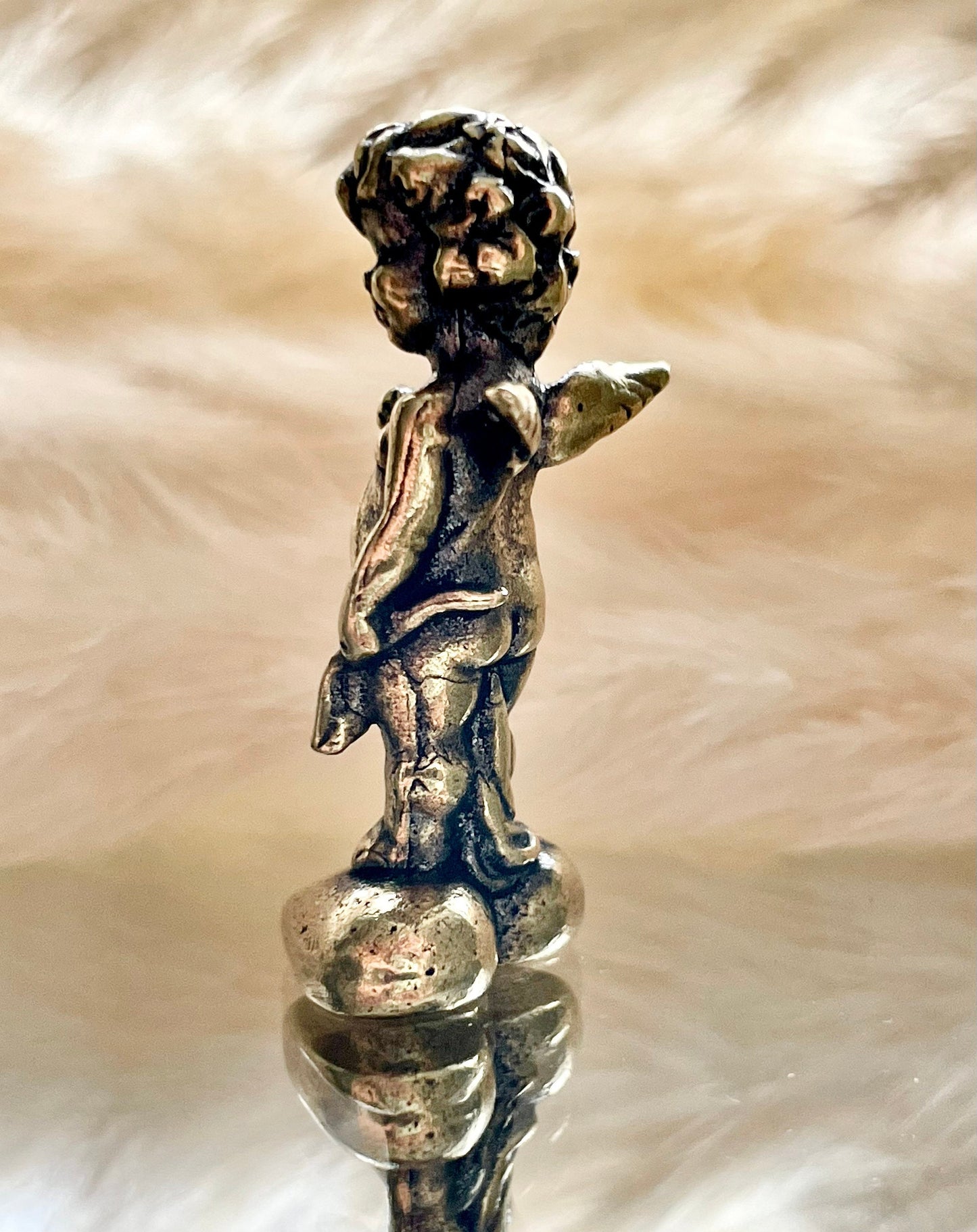 Cupid metal brass figurine, The god of Love fine figure, Cherub STATUETTE, true love gift, Adorable little gift, Gift for loved ones