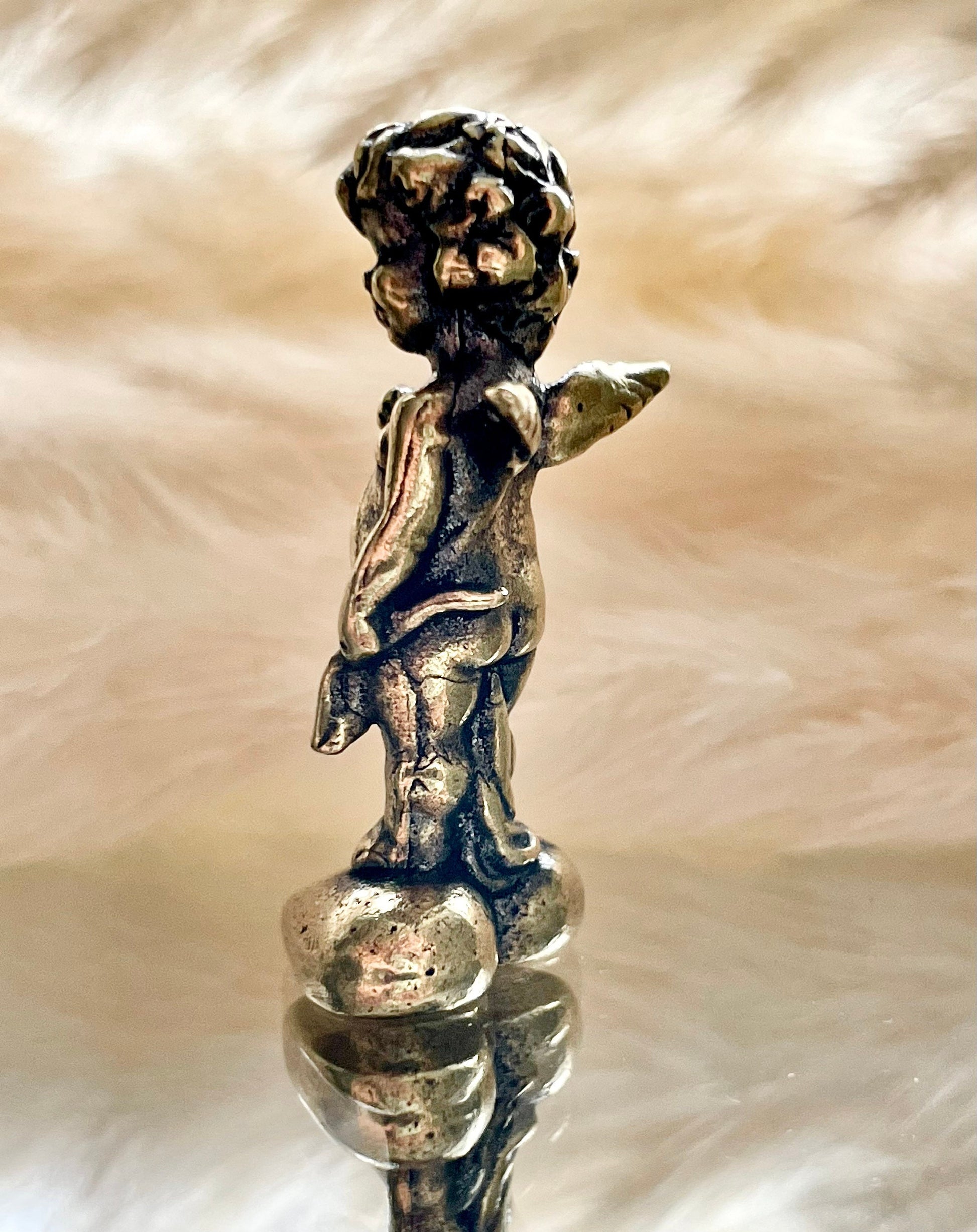 Cupid metal brass figurine, The god of Love fine figure, Cherub STATUETTE, true love gift, Adorable little gift, Gift for loved ones