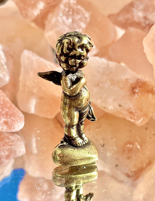 Cupid metal brass figurine, The god of Love fine figure, Cherub STATUETTE, true love gift, Adorable little gift, Gift for loved ones