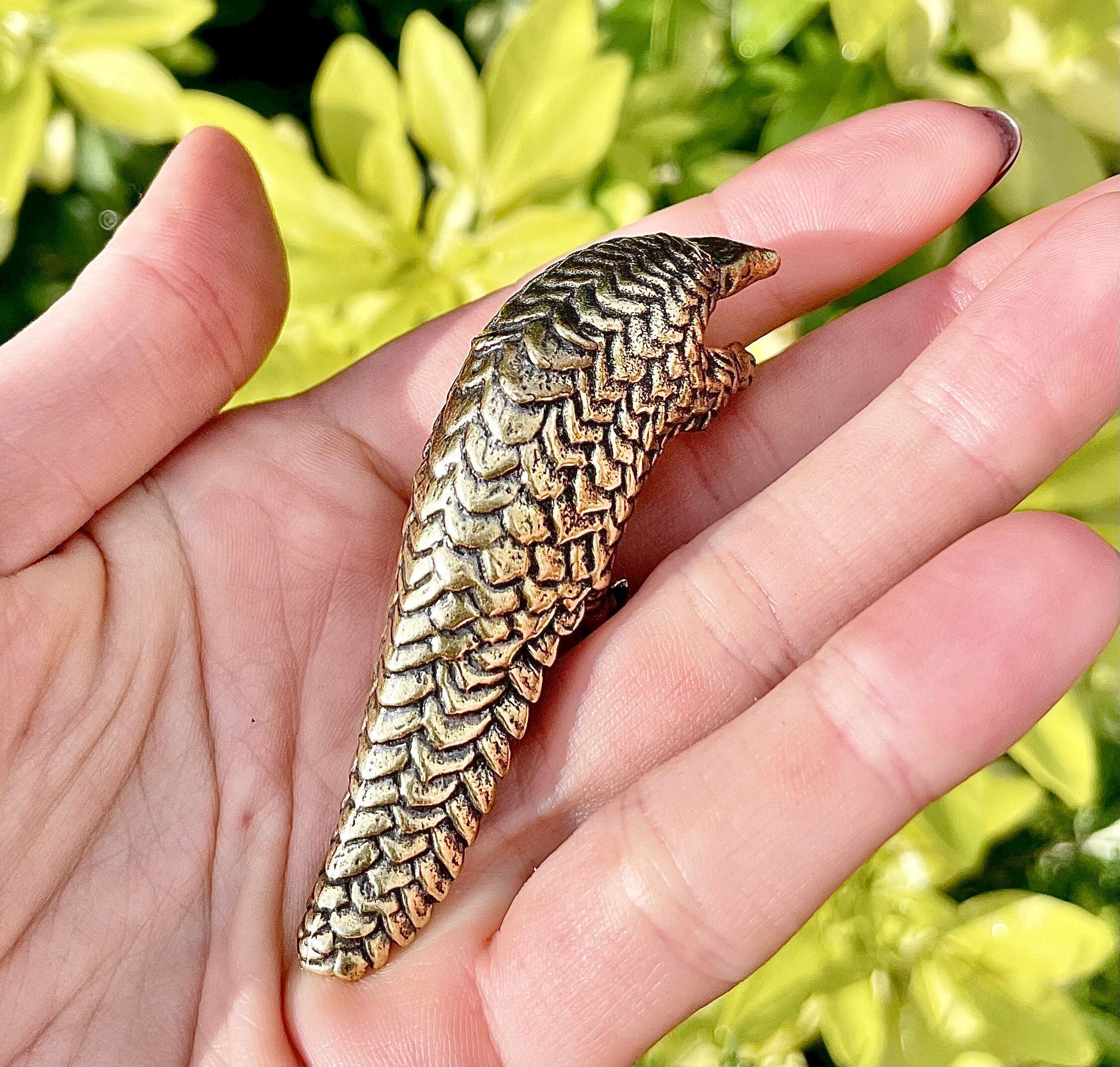 Pangolin metal Solid Brass Figurine, paperweight, desktop ornament, home decoration, cute Pangolin, Novelty gift