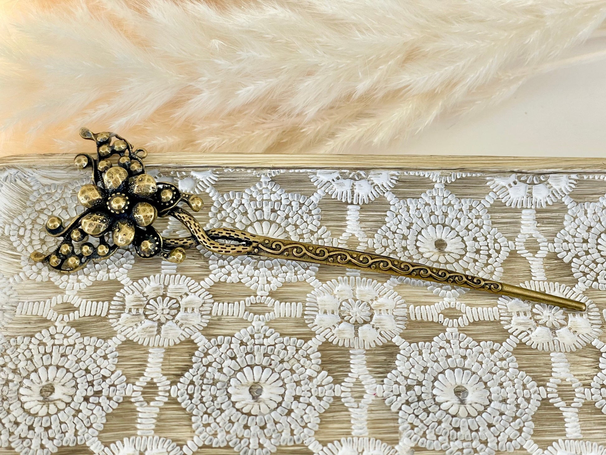 Butterfly style hair stick, solid brass hair pin, hair accessories, hair jewelry, beautiful gift for her, bun holder