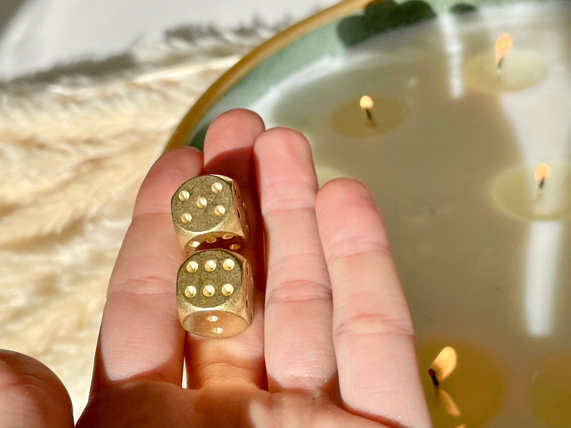 Solid Brass Dice, Large Brass Dice, Six Sided Dice, Set Dice, Room Casino Dice, Gambler, Decor, Mancave, Gambling