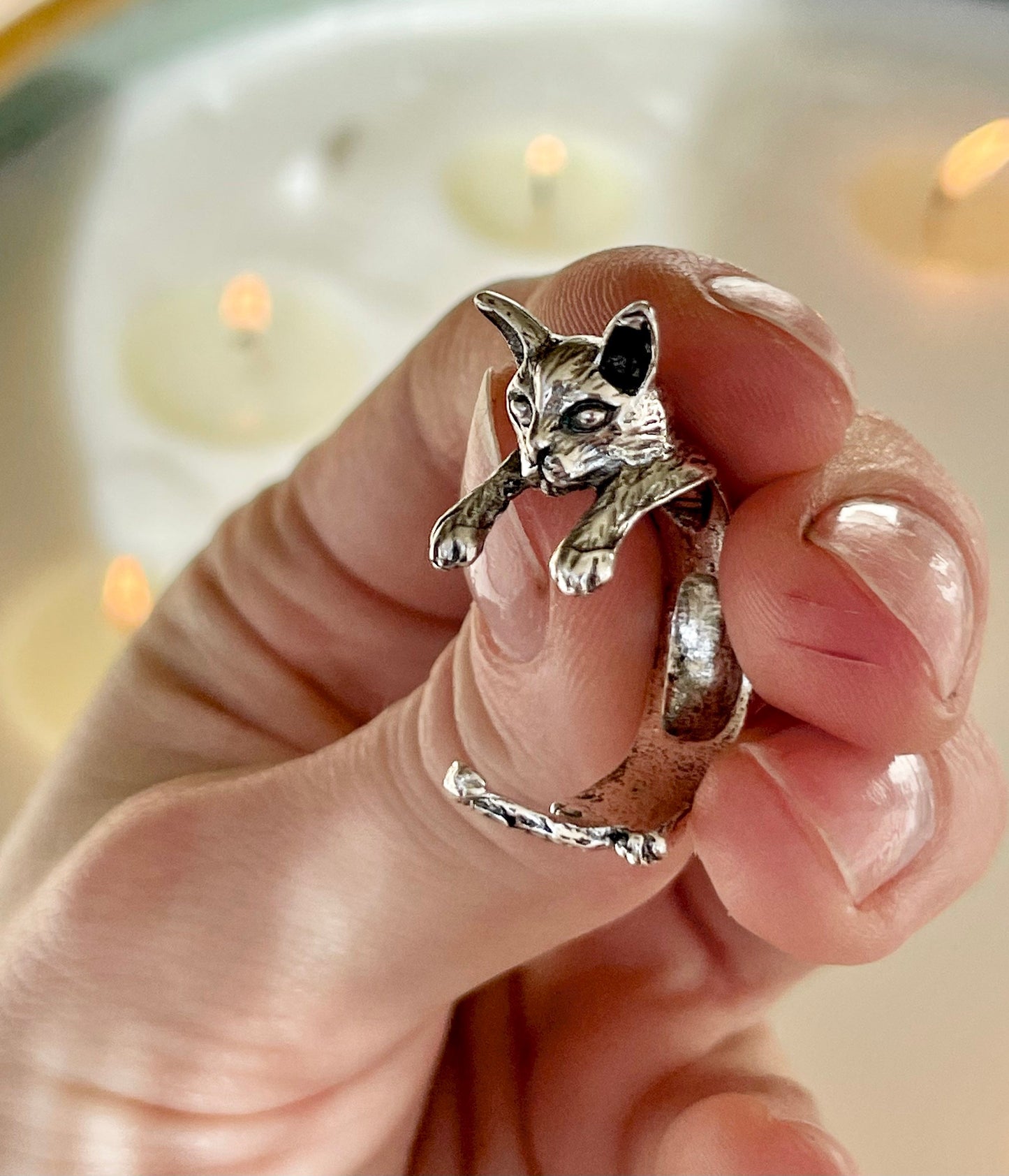 Adjustable Cat Ring, Brass Ring, Cozy cat ring, Cat Jewellery, Cute animal ring, Animal Ring, Cat gift for Christmas