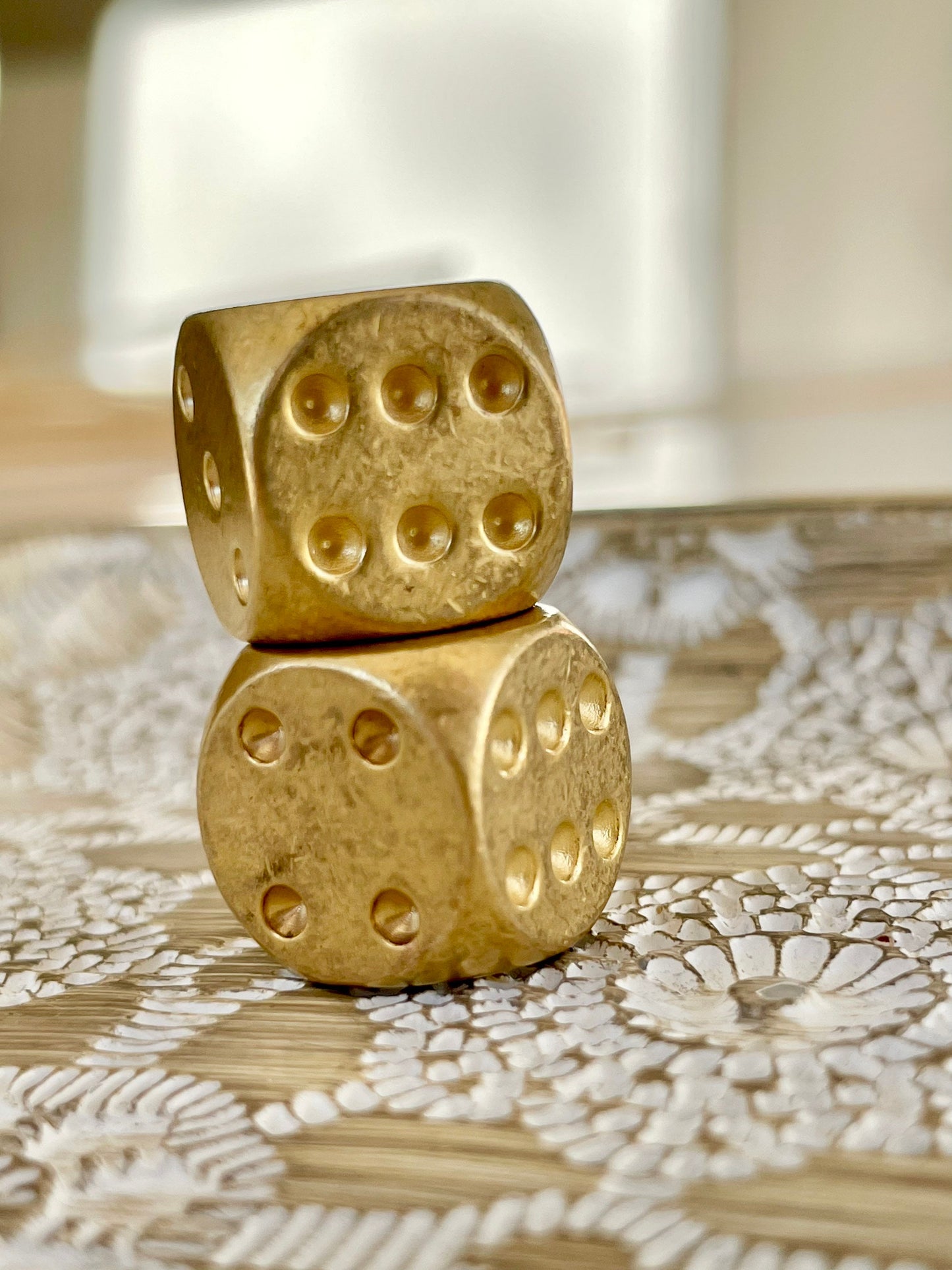 Solid Brass Dice, Large Brass Dice, Six Sided Dice, Set Dice, Room Casino Dice, Gambler, Decor, Mancave, Gambling