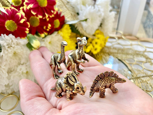 Carnivorous Dino Figurine Bundle - Solid Brass Jurassic Collection