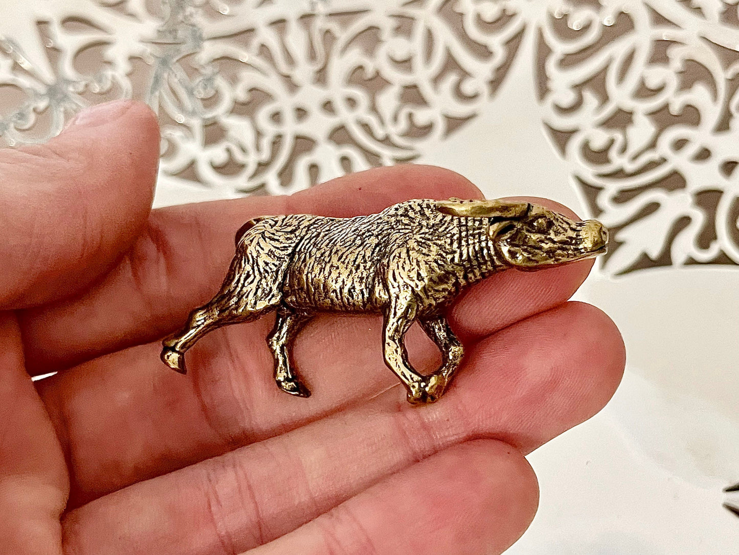 Spanish bull sculpture, Brass ox figurine, Solid Brass Bull Statues, cow Sculpture, Ornaments Ox Cow Figure Statue