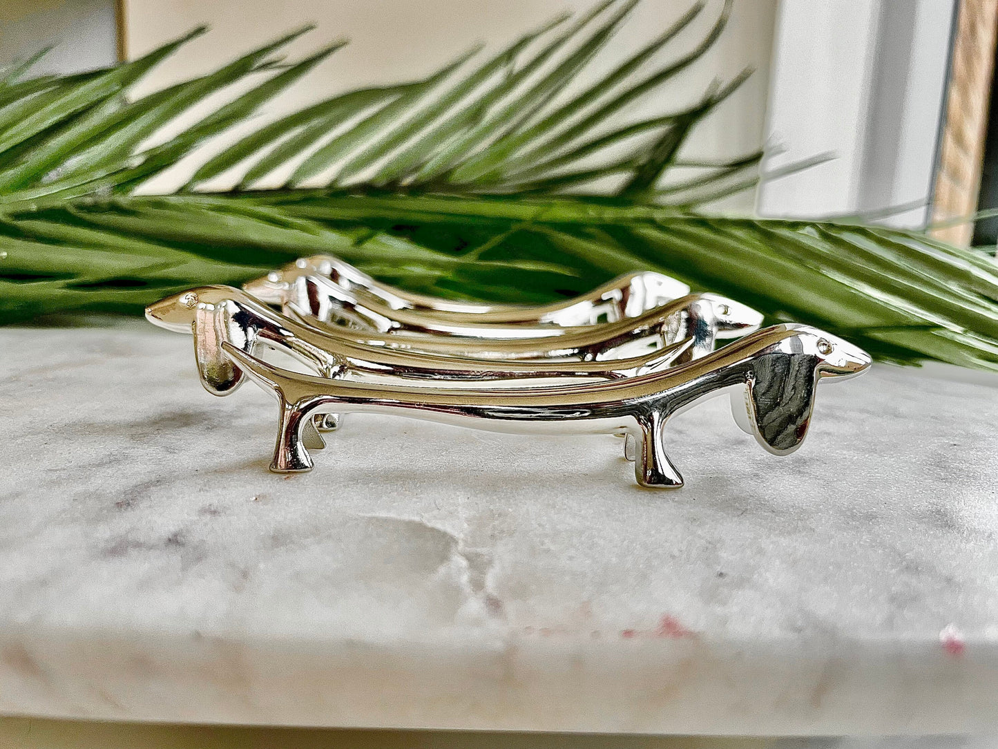 Set of 6 dog style knife holders, Sausage Dog Cutlery Holder, Rest for Knifes, Forks, and Spoons, Farmhouse Tableware