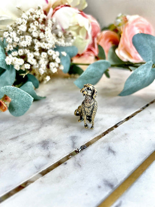 English Spaniel figurine, Spaniel brass pendant, dog keychain, English Springer Spaniel, cute dog, beautiful gift