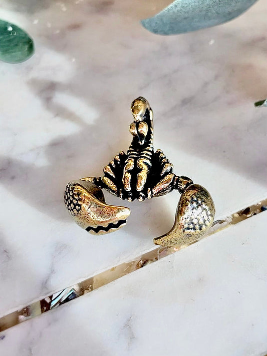 Solid Brass Gothic Scorpion Pendant Necklace, scropio keychain, scorpion astrology sign gift, Cool Masculine Charm