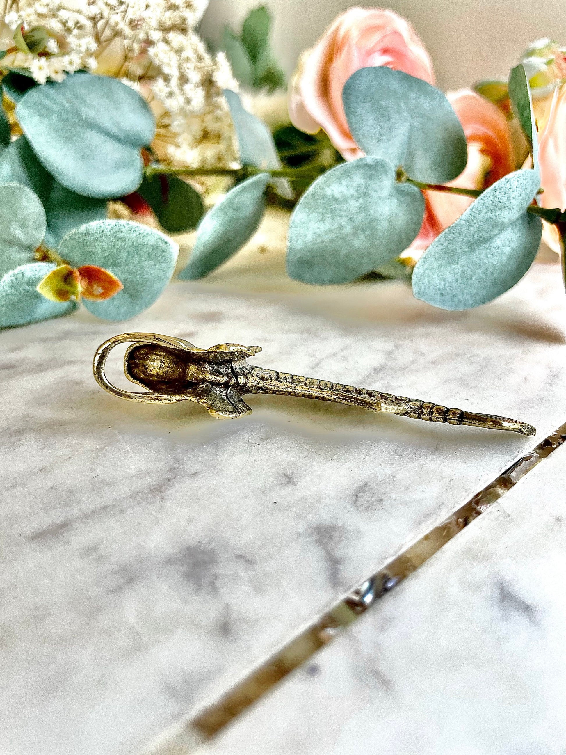 Solid brass Fishbone figurine, Crater Beads, Fish skeleton Keyring, Hanging Trinkets, Creative Zipper, Brass Fish Bone, Paracord Bead