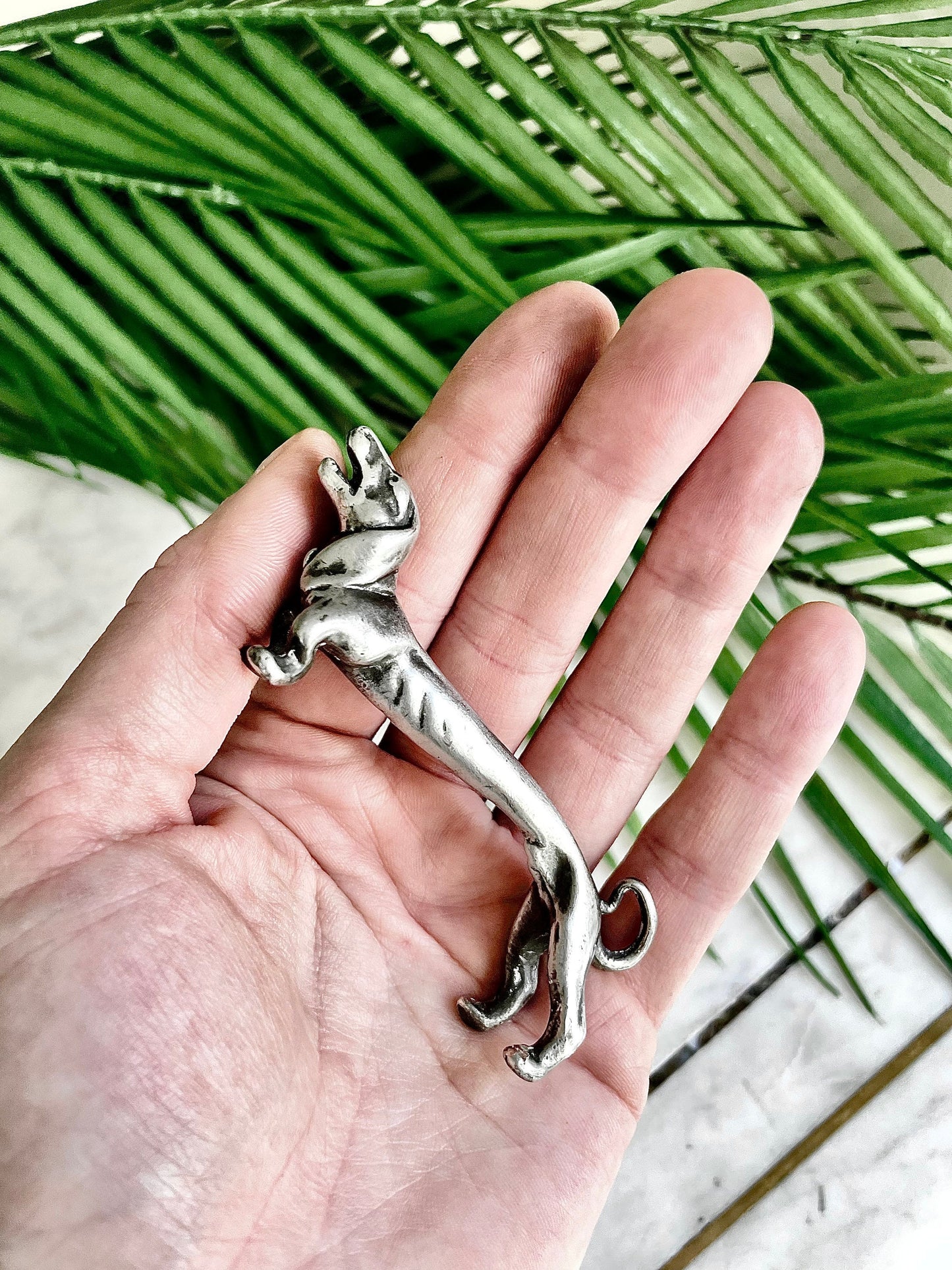 Vintage Pair Of Novelty Silver Plated modelled as barking Dachshund Dog Knife Rests, sausage Dog Cutlery rests