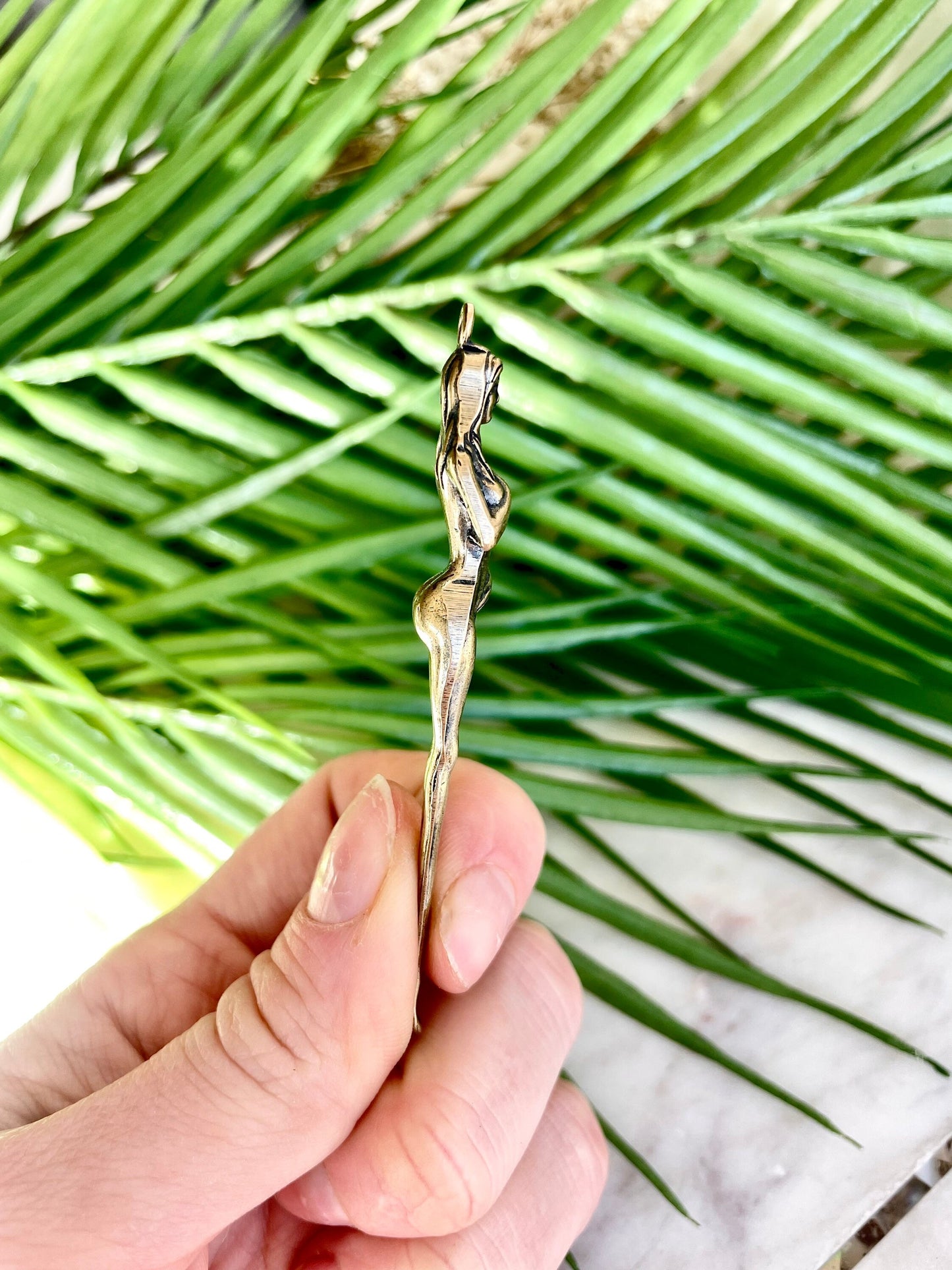 Brass woman ear spoon, keychain ear pick, Brass Girl Artwork, brass ear spoon, Ear cleaning tool, Curette Cleaner Keychain Pendants