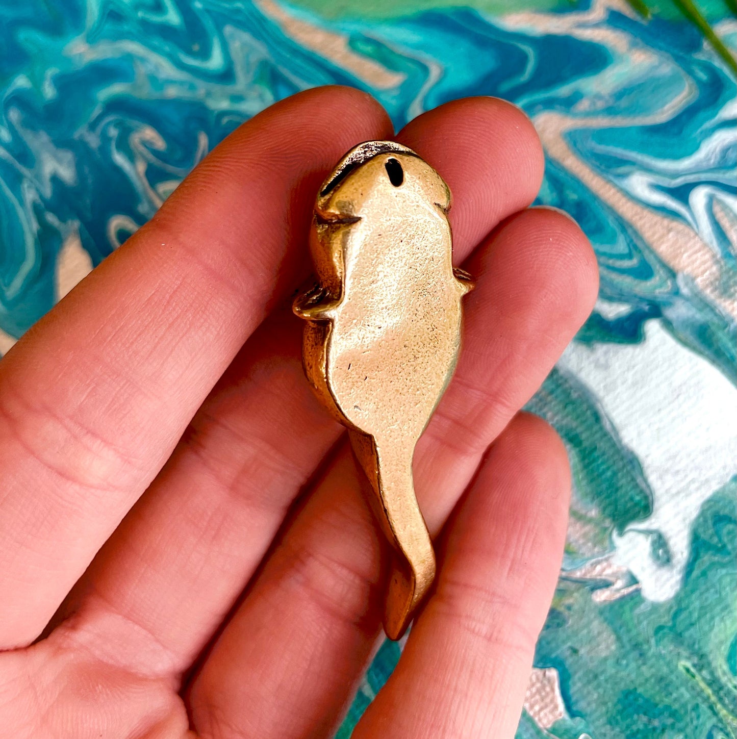 Cute Solid brass Catfish Figurine, brass fish statuette, Lost Wax Casting Fish Statue, Sheatfish Pendant