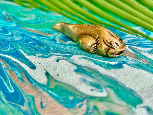 Cute Solid brass Catfish Figurine, brass fish statuette, Lost Wax Casting Fish Statue, Sheatfish Pendant