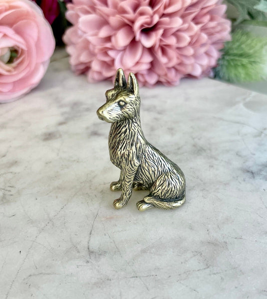 Authentic Dog Solid brass shepherd figurine, metal Picard statue, cooper Berger Picard ornament, wonderful gift for dog lovers