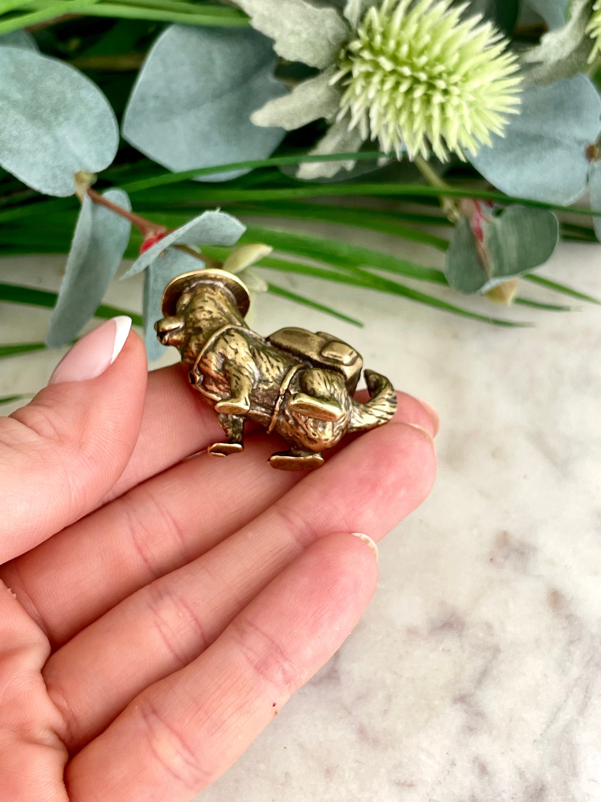 Solid brass Canine companion figurine, Adventurous Shiba Inu metal miniature, the best friend dog gift, Exploit friend desktop ornament
