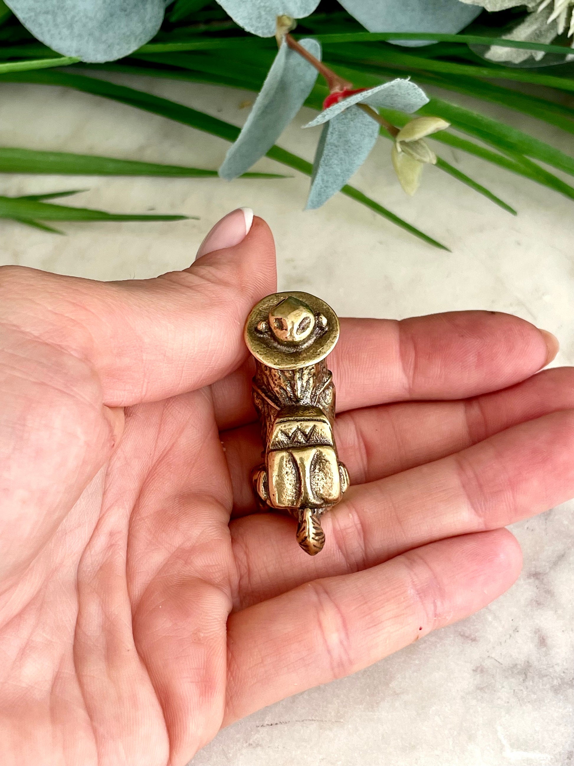 Solid brass Canine companion figurine, Adventurous Shiba Inu metal miniature, the best friend dog gift, Exploit friend desktop ornament