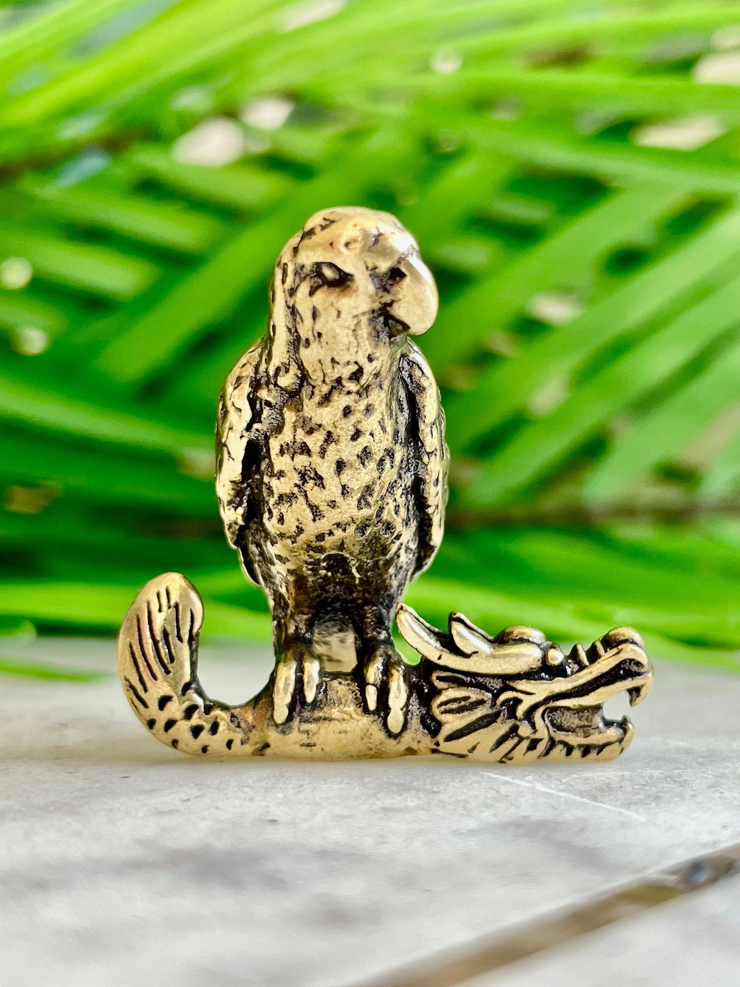 Congo African grey parrot figurine, lifelike fine solid brass Jaco sculpture, Conure Parrot decor, gift for bird lovers