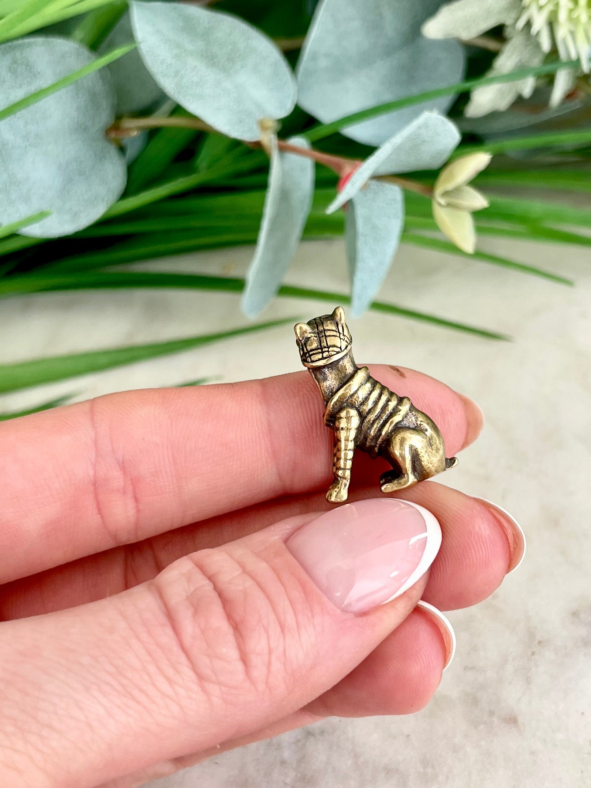 Solid brass boxer puppy figurine, Funny little pug dog miniature, Pug Gifts, Gift for Pug Lover, Pug Mum Gift, Pug Lover Gift