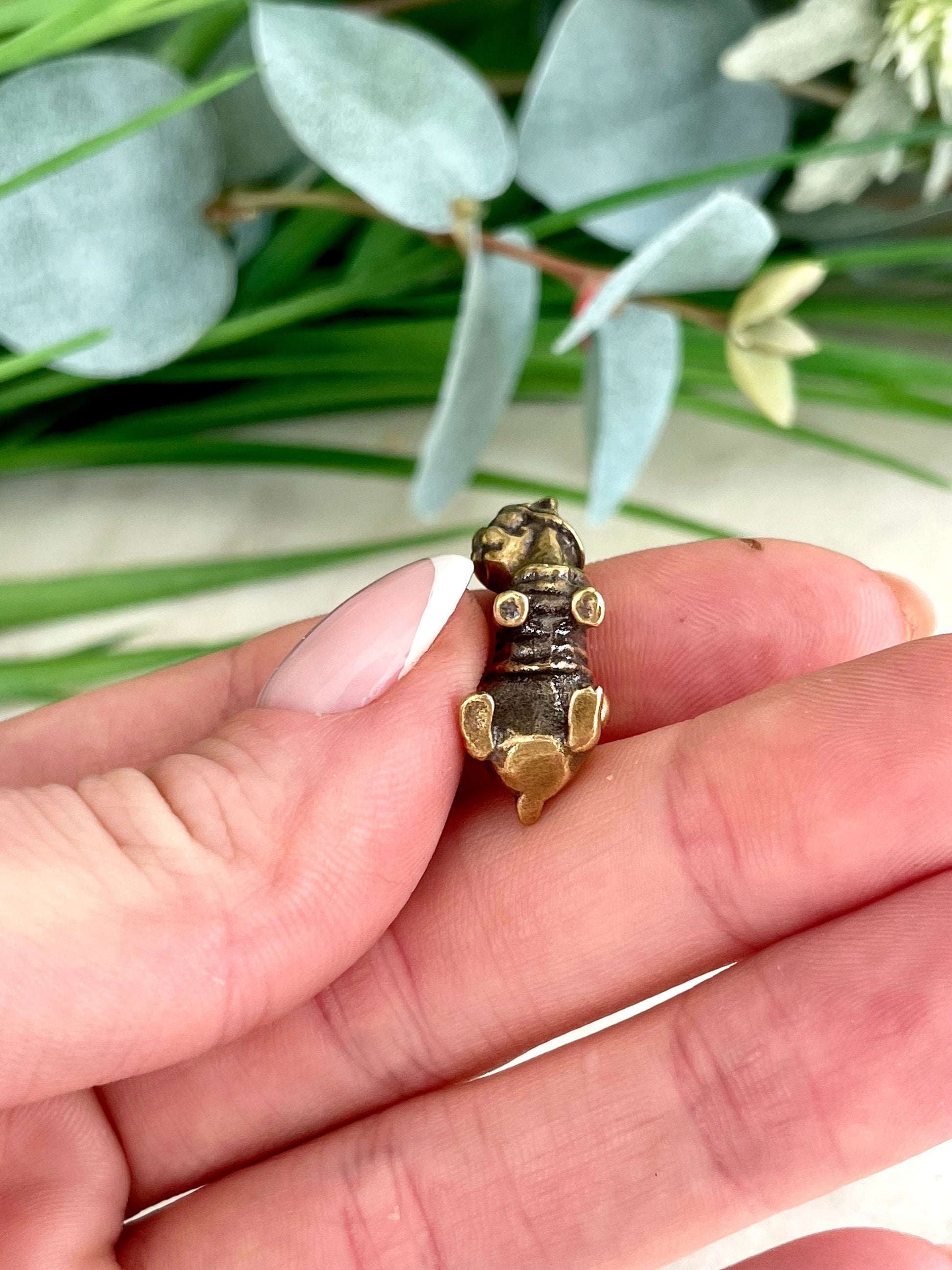 Solid brass boxer puppy figurine, Funny little pug dog miniature, Pug Gifts, Gift for Pug Lover, Pug Mum Gift, Pug Lover Gift