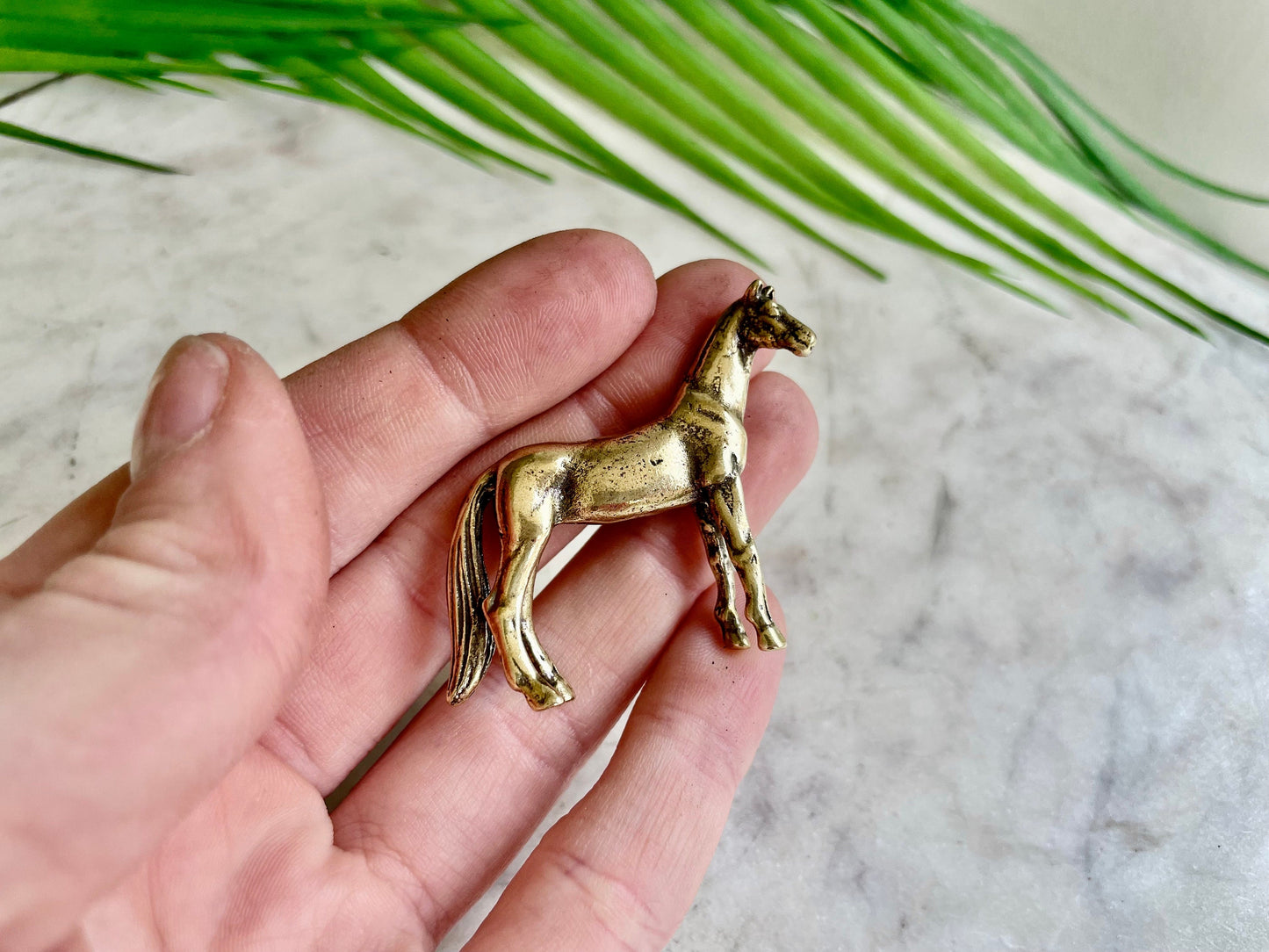 Cool style Solid brass horse figurine, Beautiful horse ornament, mustang statuette, stunning steed miniature