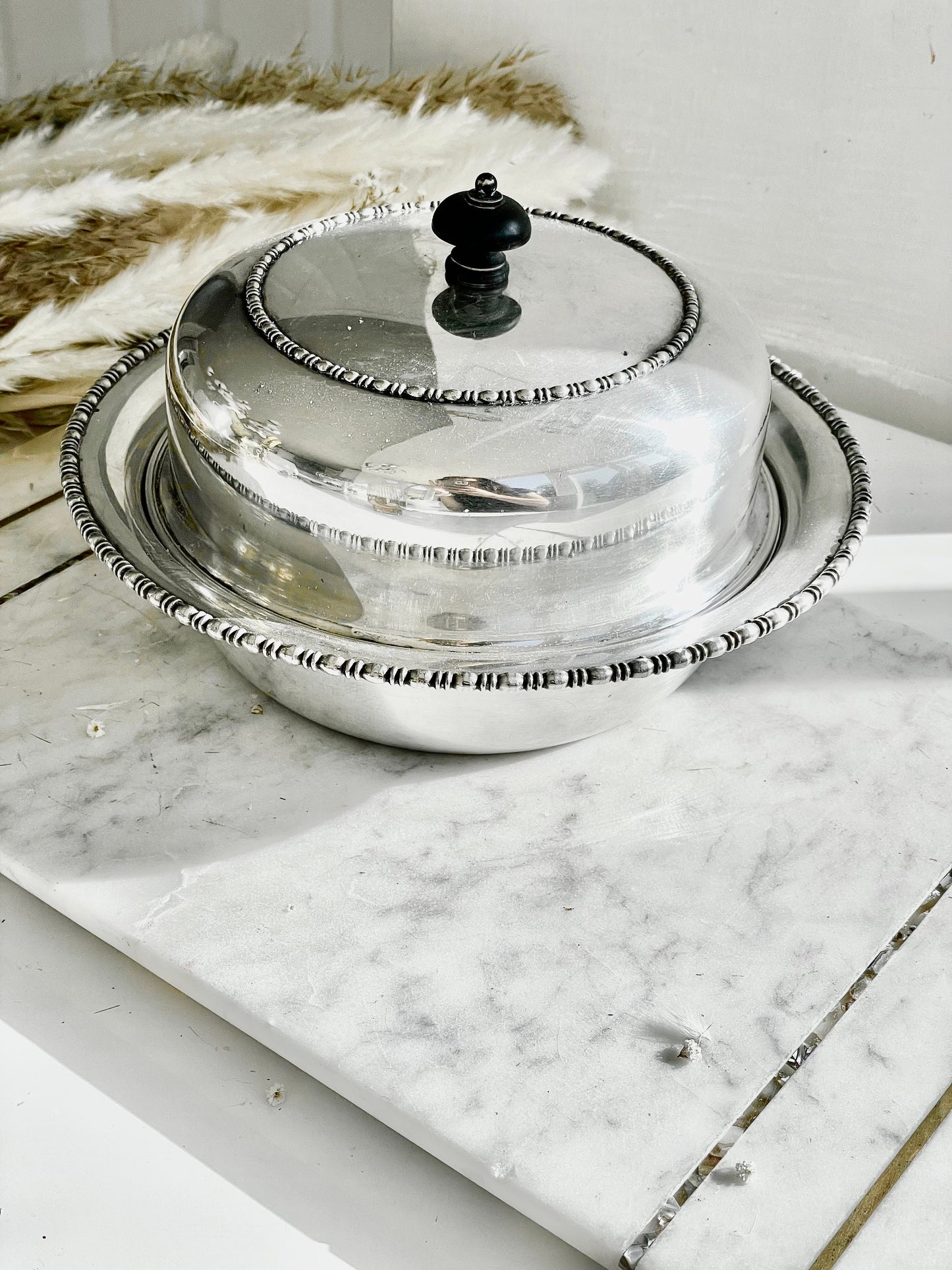 Vintage James Dixon Entree Serving Dish Silver Plated 3 Piece Set, Antique Silver Entrée Dish, Covered Oval Serving Dish