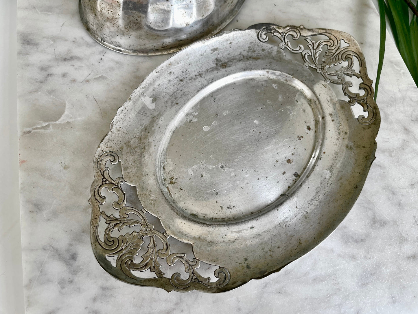 Antique Butter dish Silver Plated Domed with Glass Liner by Regency Plate EPNS A1