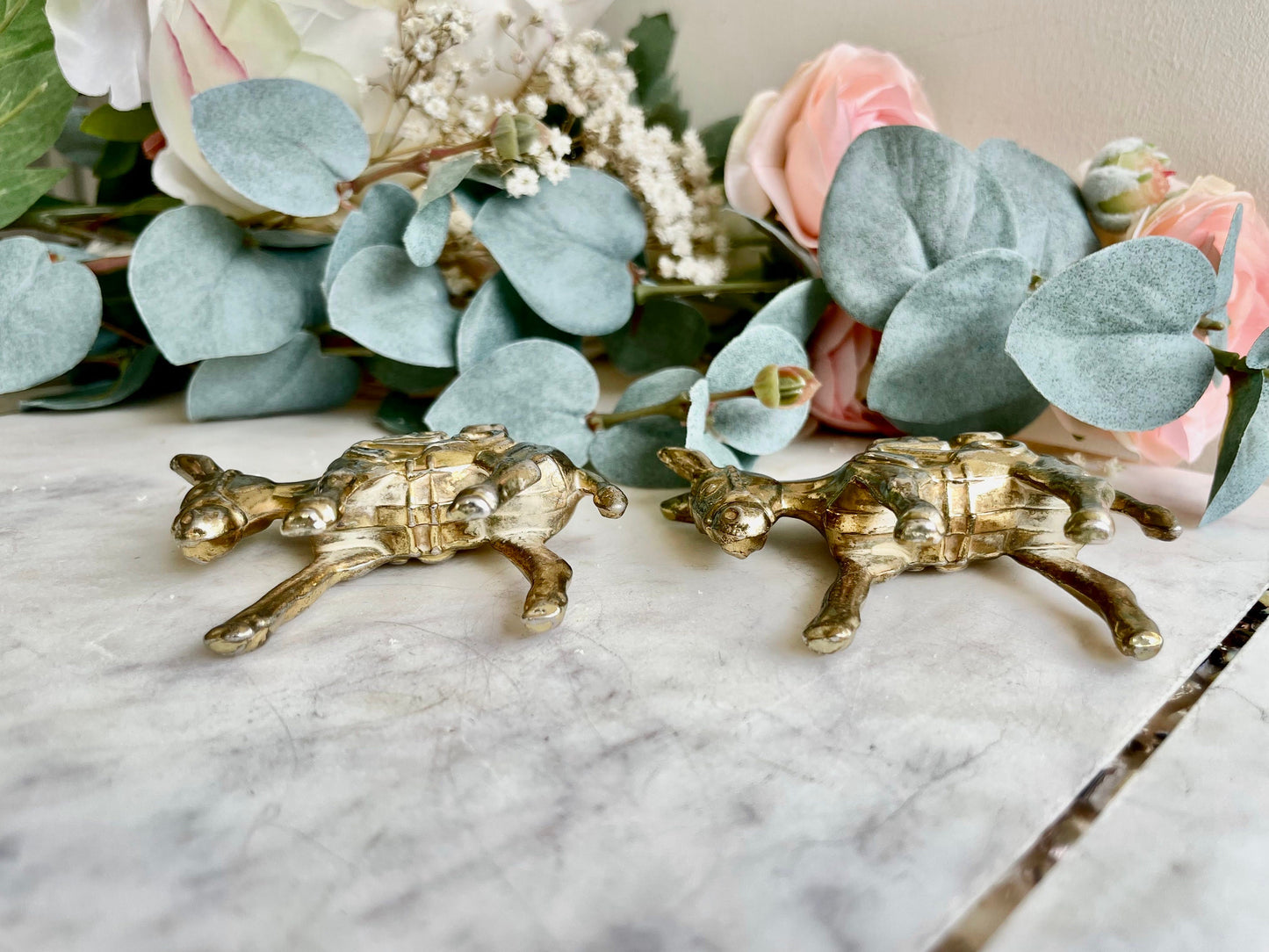 Vintage metal donkey figurine, Library Décor, small farm style figurine, old art decorative, paperweight