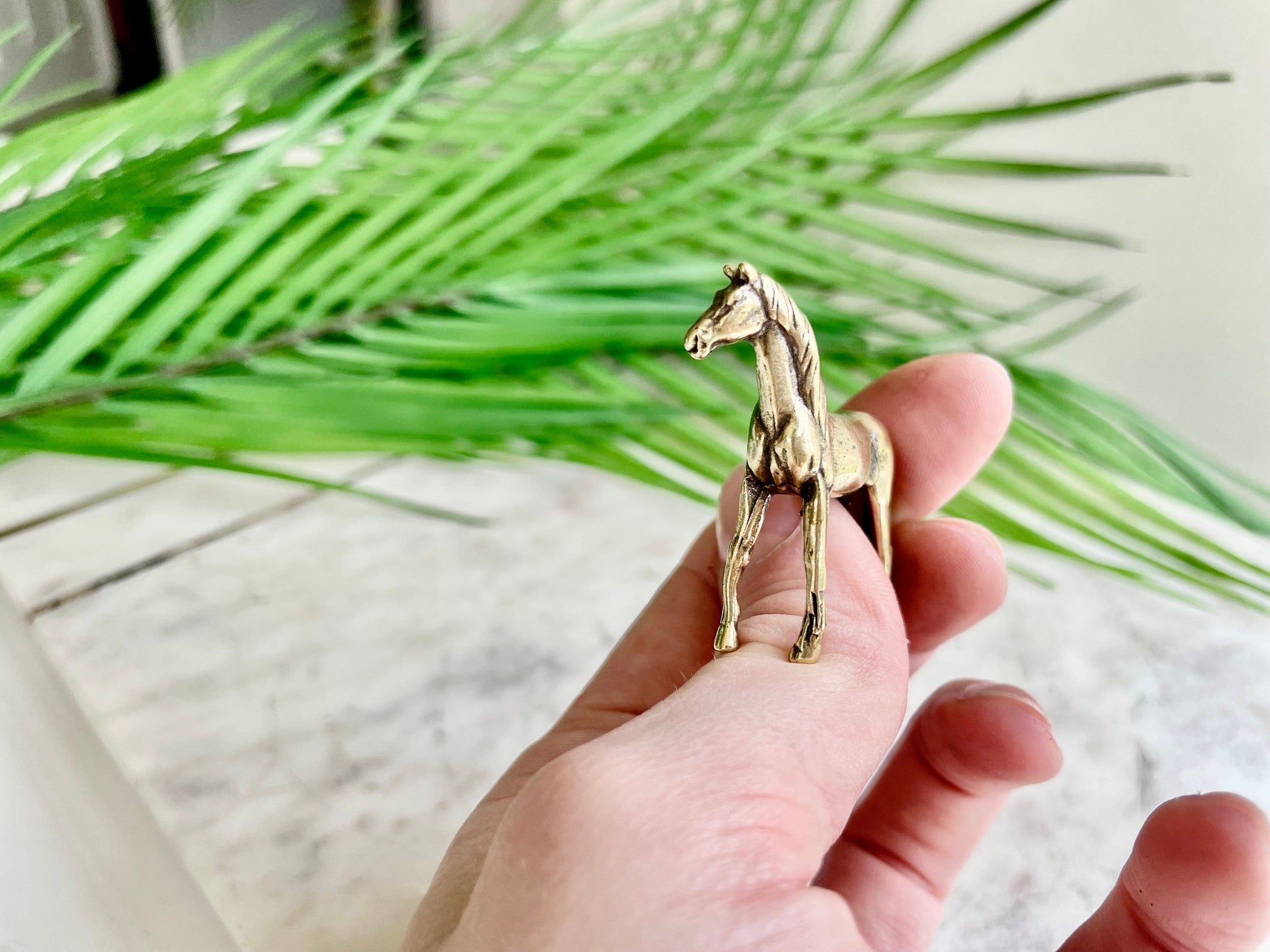 Cool style Solid brass horse figurine, Beautiful horse ornament, mustang statuette, stunning steed miniature
