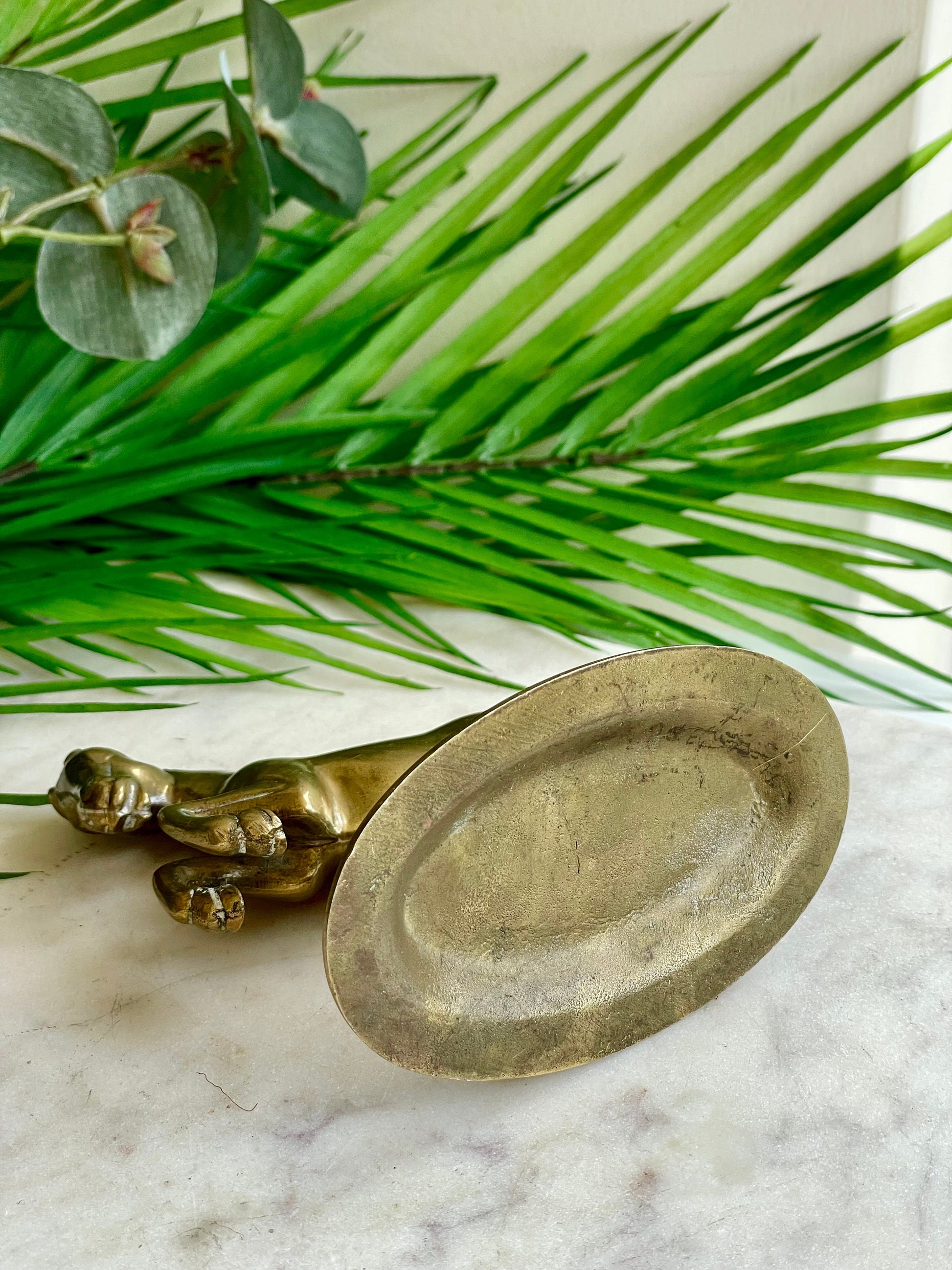 Vintage Solid brass horse statue, Cast metal, Midcentury Equestrian ornament, Golden Stallion Statue