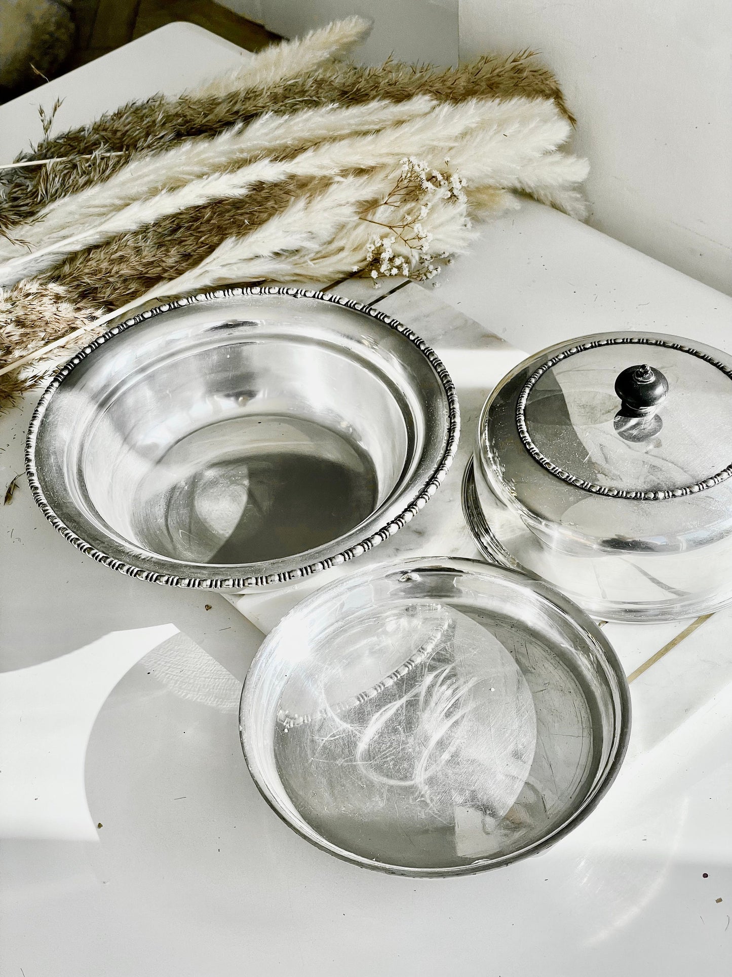 Vintage James Dixon Entree Serving Dish Silver Plated 3 Piece Set, Antique Silver Entrée Dish, Covered Oval Serving Dish