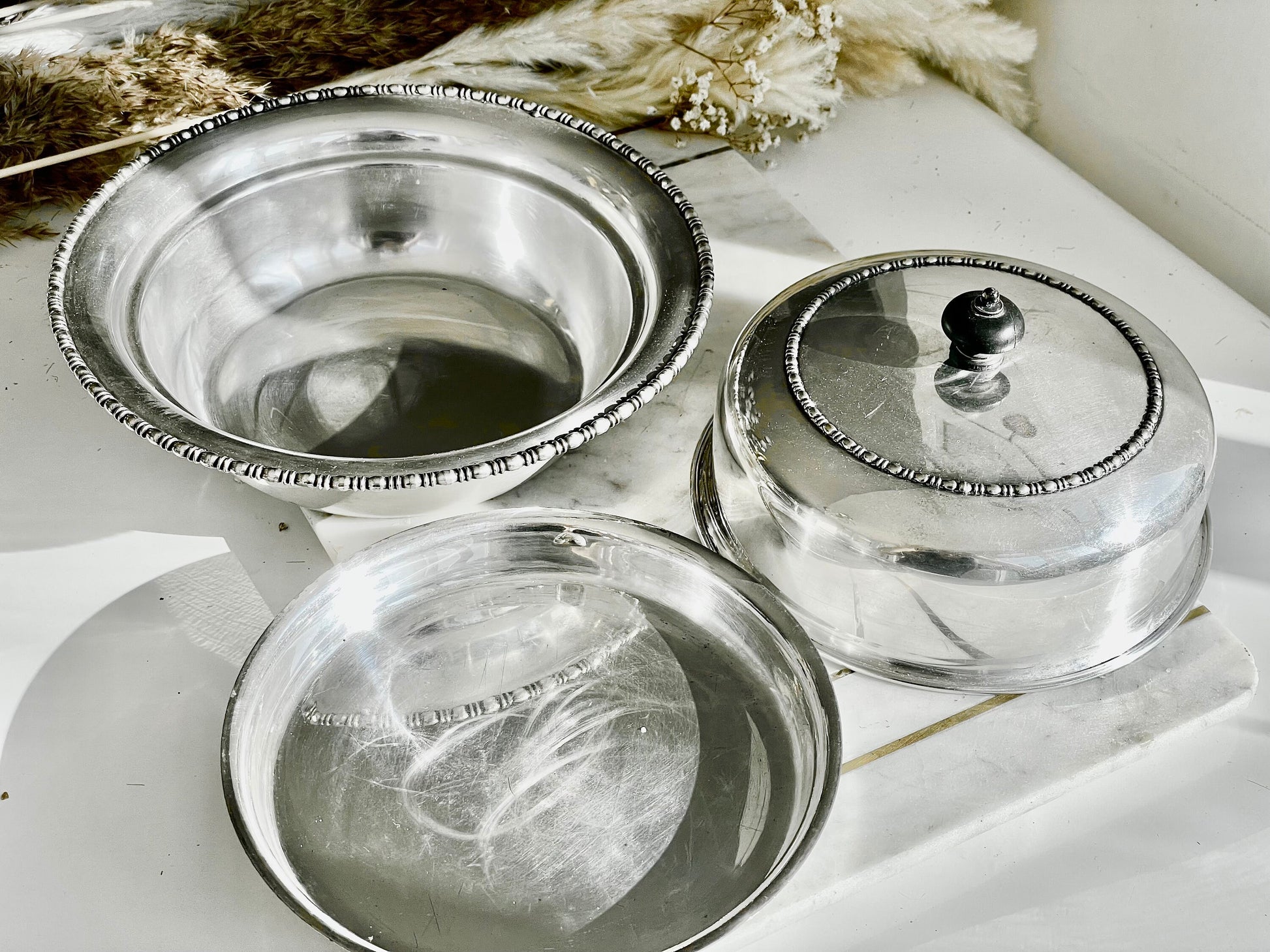 Vintage James Dixon Entree Serving Dish Silver Plated 3 Piece Set, Antique Silver Entrée Dish, Covered Oval Serving Dish