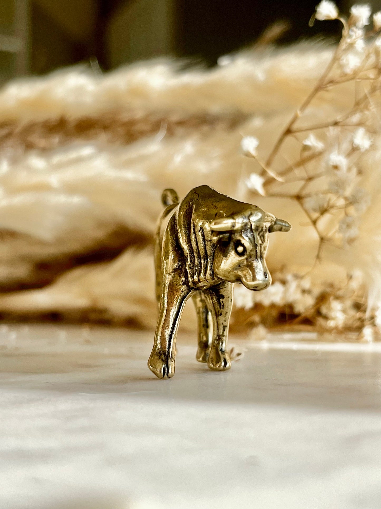 Solid Brass Wall street bull sculpture, Brass ox figurine, Solid Brass Bull Statues, cow Sculpture, Ornaments Ox Cow Figure Statue