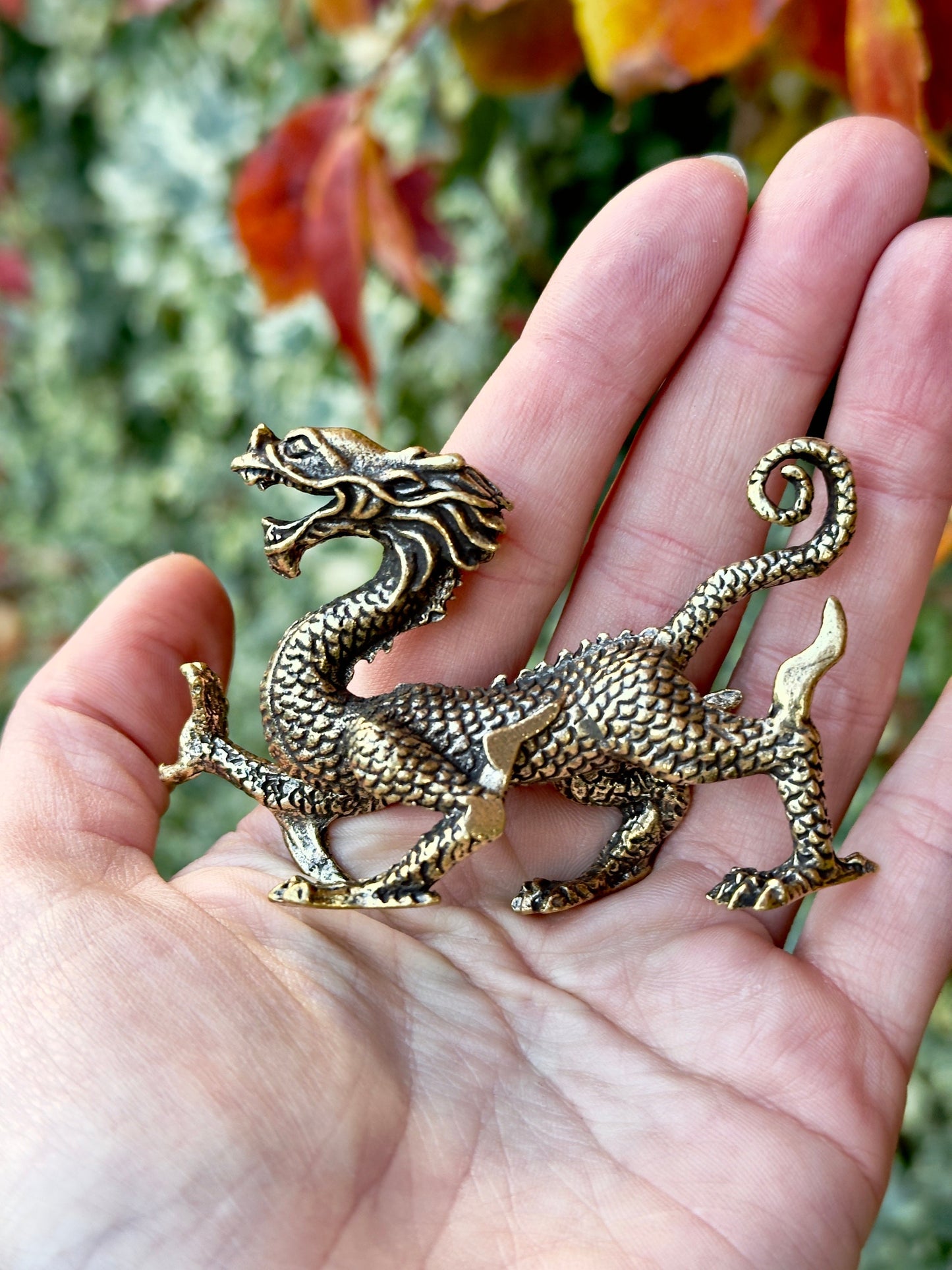 Qilin Foo Dog Dragon Lion, Chinese Bronze Feng Shui Animal Kylin Unicorn Statue, Rare China Loong figure, Wealth fly Chi-lin