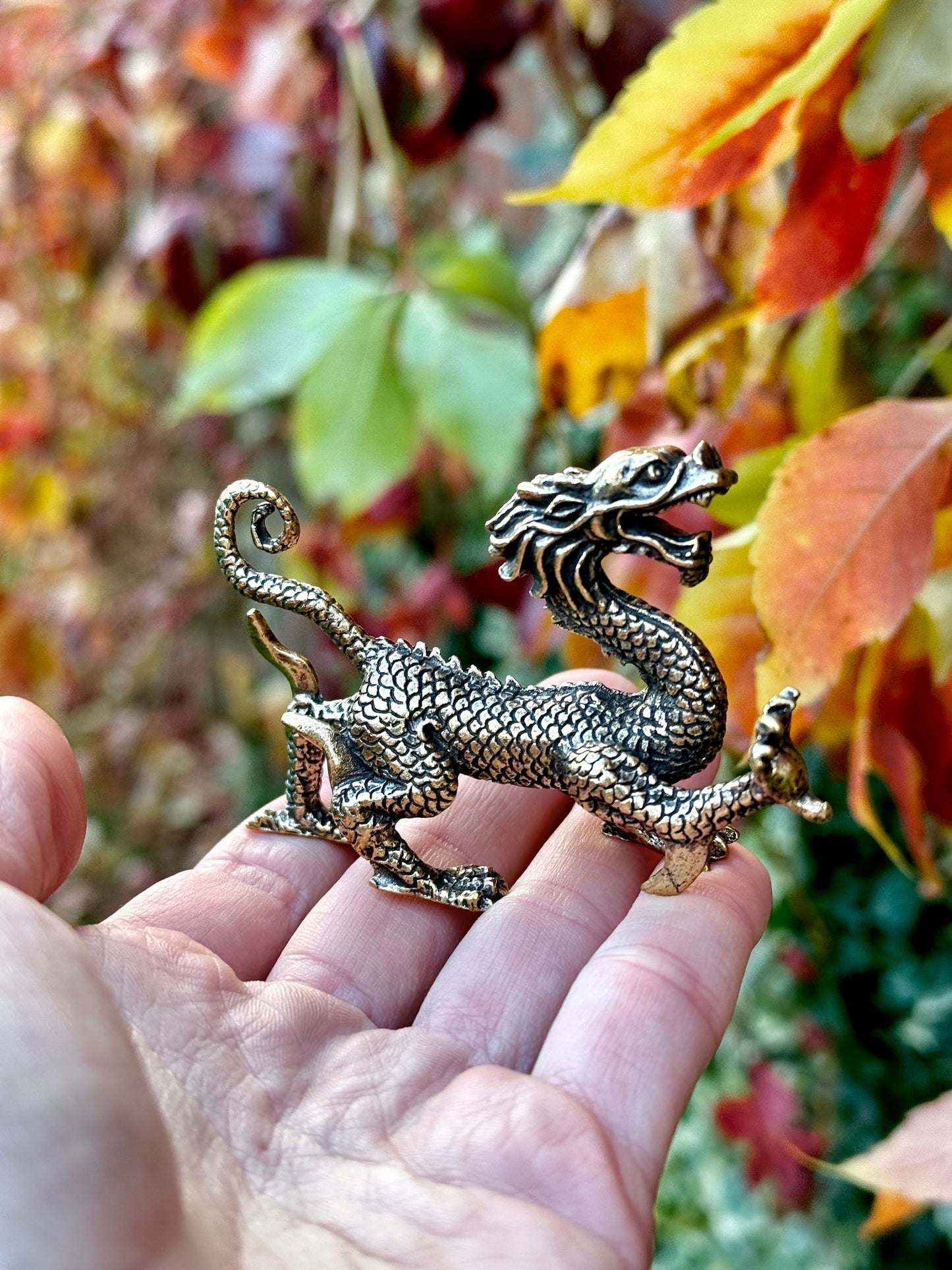 Qilin Foo Dog Dragon Lion, Chinese Bronze Feng Shui Animal Kylin Unicorn Statue, Rare China Loong figure, Wealth fly Chi-lin