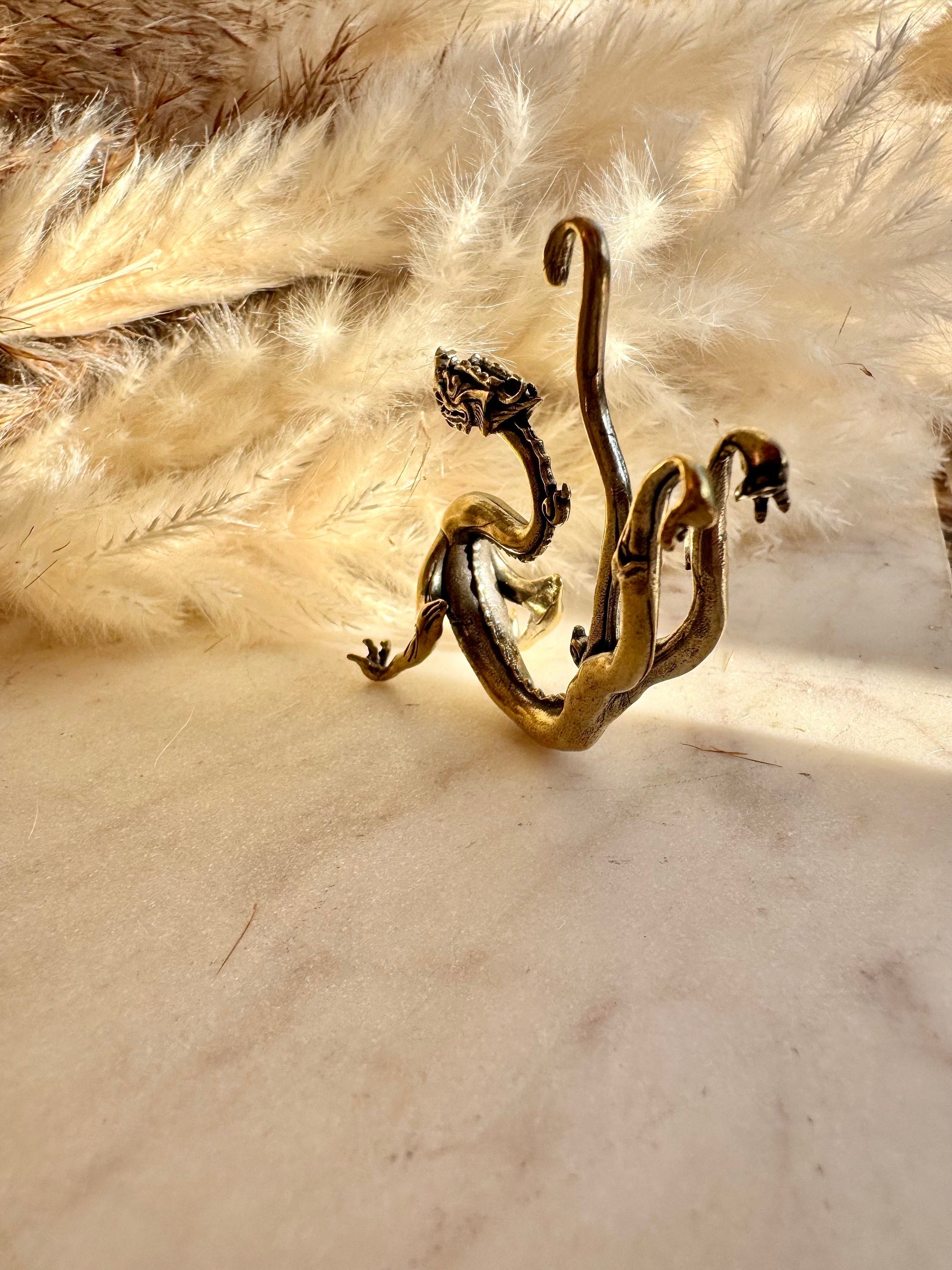 Playing Dragon Figurine, Chinese Bronze Feng Shui Animal Kylin Unicorn Statue, Rare China Loong figure, Wealth fly Chi-lin